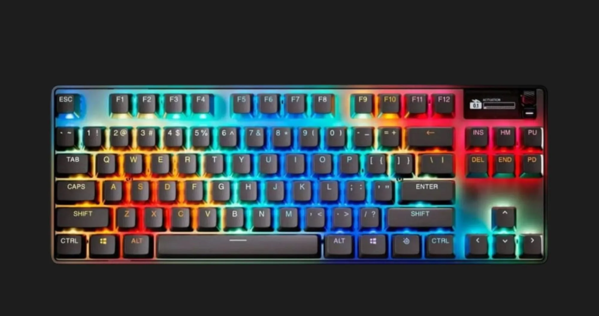 Клавиатура оптическая SteelSeries Pro TKL WL Gen 3 HyperMagnetic OmniPoint 3.0 OLED (64871) (UA)