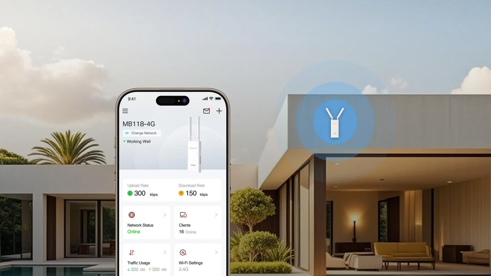 Маршрутизатор MERCUSYS MB118-4G N300, 4G/LTE (MB118-4G)