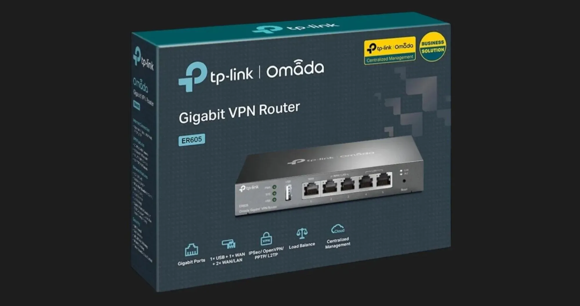 Мультисервісний маршрутизатор TP-LINK ER605 (Black)