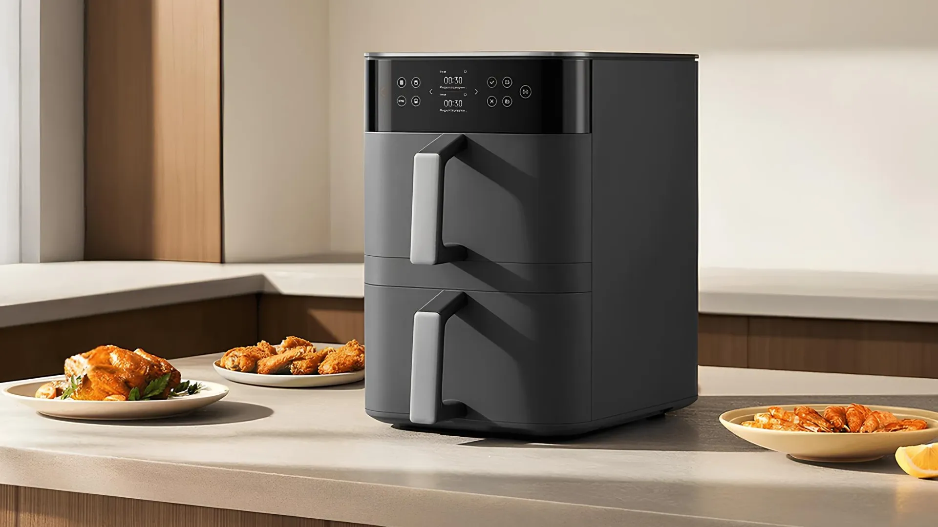 Мультипіч Xiaomi Smart Double Stack Air Fryer 12L (Black) (EU)