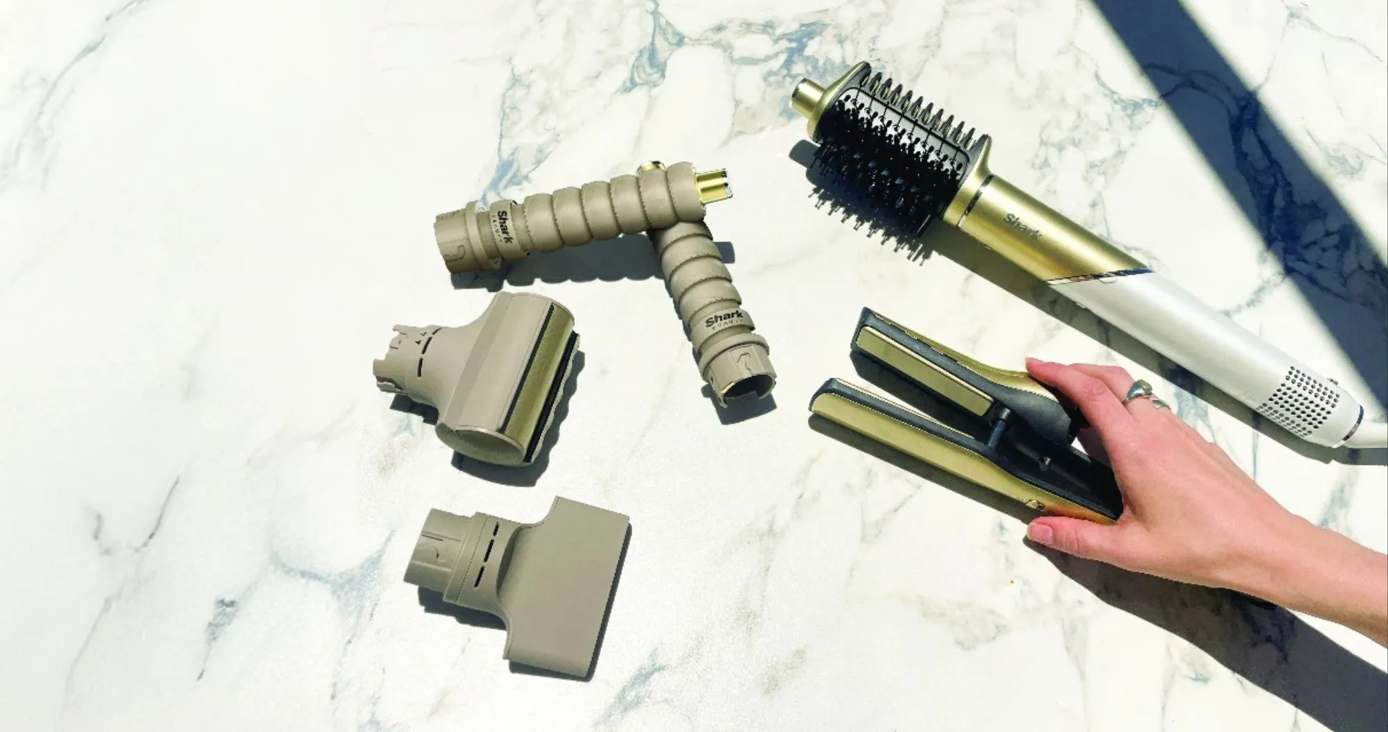 Стайлер Shark Glam Sleek Straight Waves &amp; Curls Multi-styler (Gold)