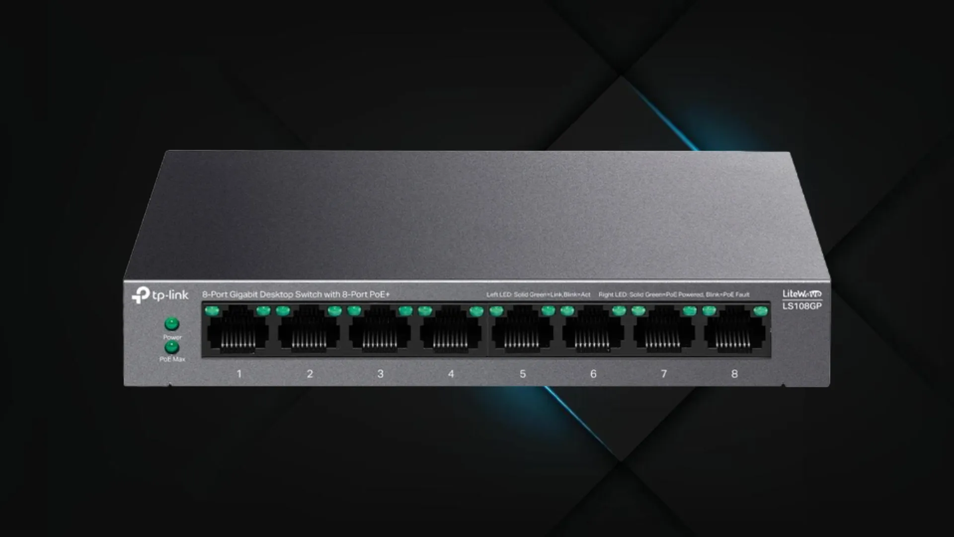 Комутатор TP-LINK LS108GP (Gray)