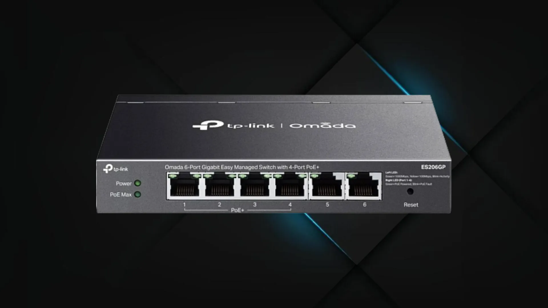 Комутатор TP-LINK ES206GP (Black)