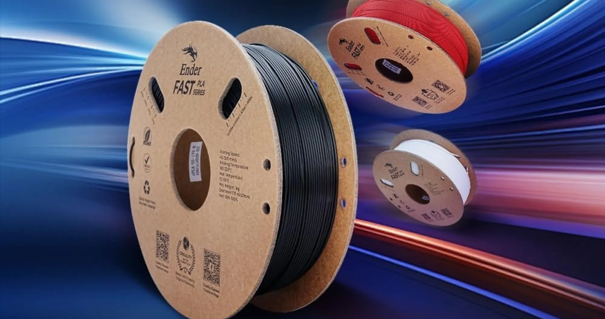 Пластик (Filament) CREALITY Ender Fast PLA 1кг 1.75мм Светло-серый (3301010436)