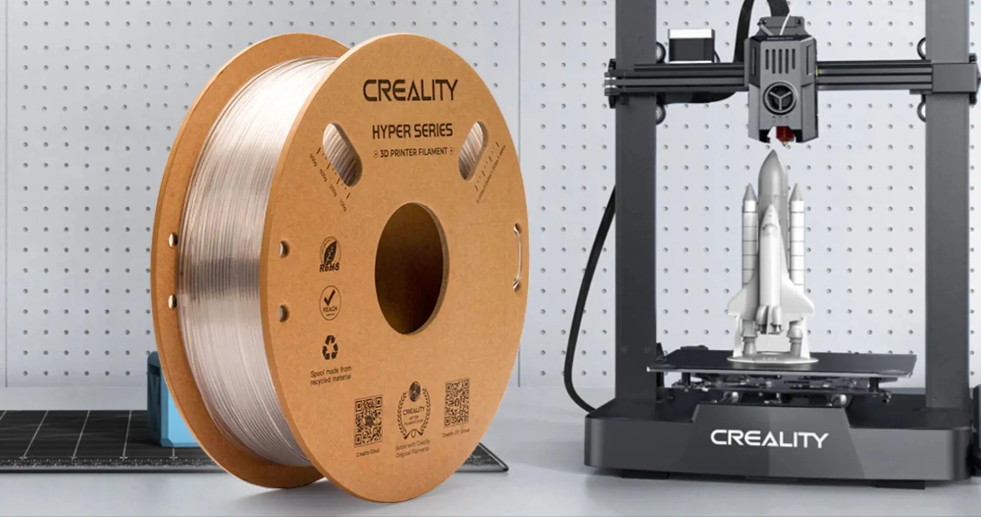 Пластик (Filament) CREALITY Hyper PETG 1кг 1.75мм Синий (3301030070)