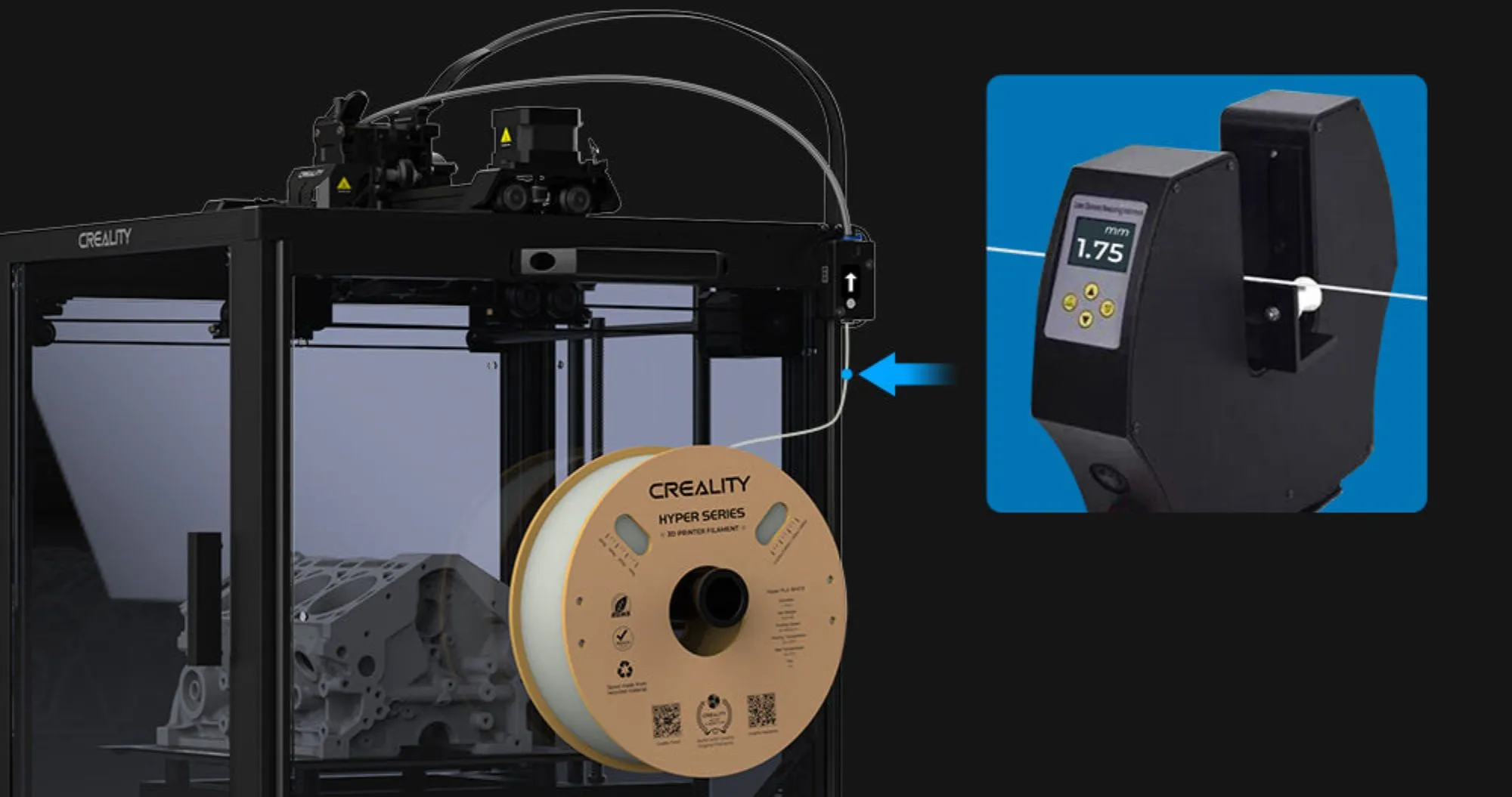Пластик (Filament) CREALITY Hyper PLA 1кг 1.75мм Лавандовый (3301010412)