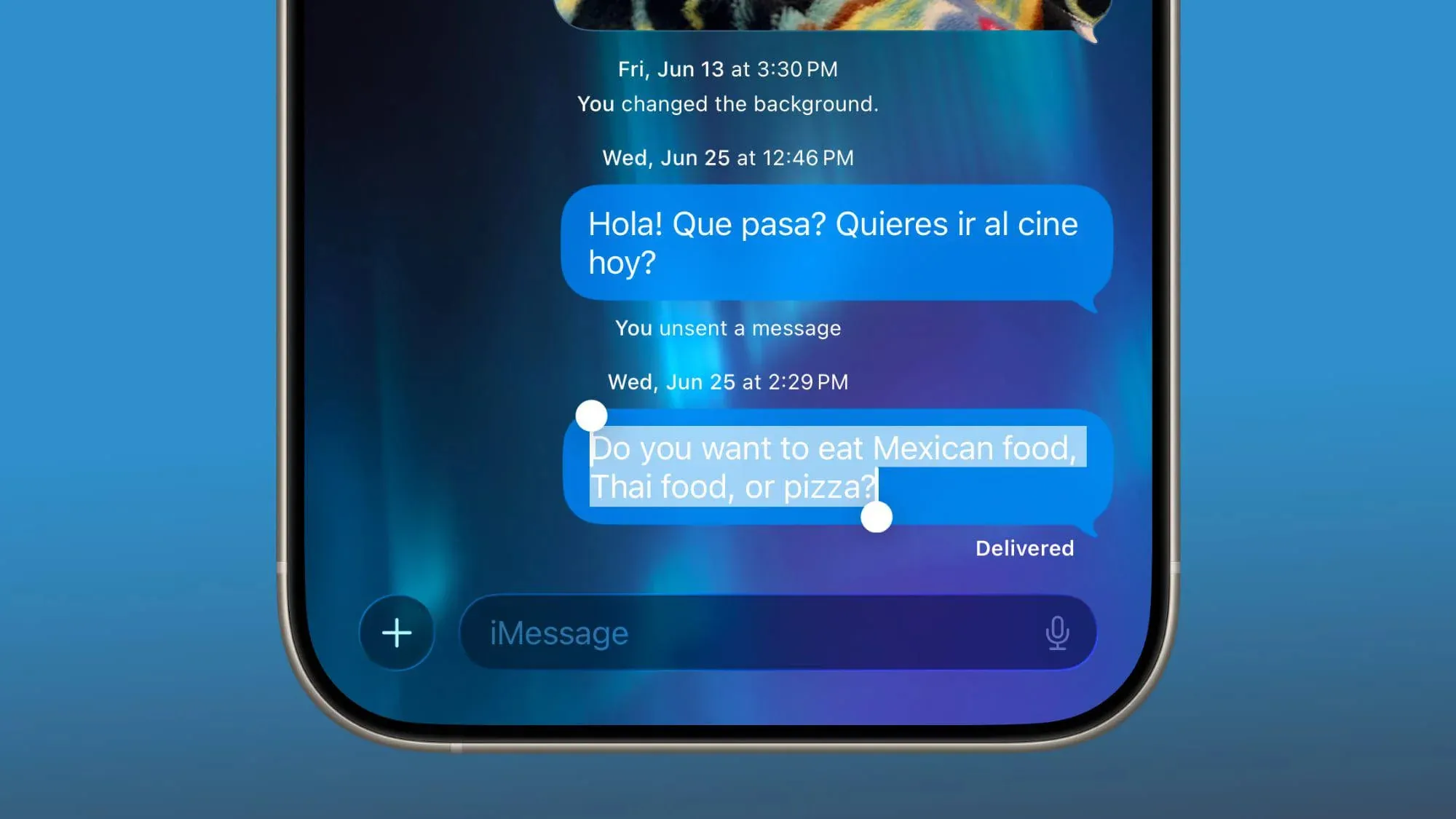 iOS 26 для Messages