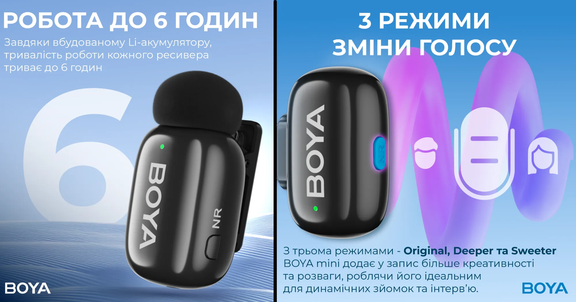 Микрофонная радиосистема BOYA mini-16 Lightning (Black)