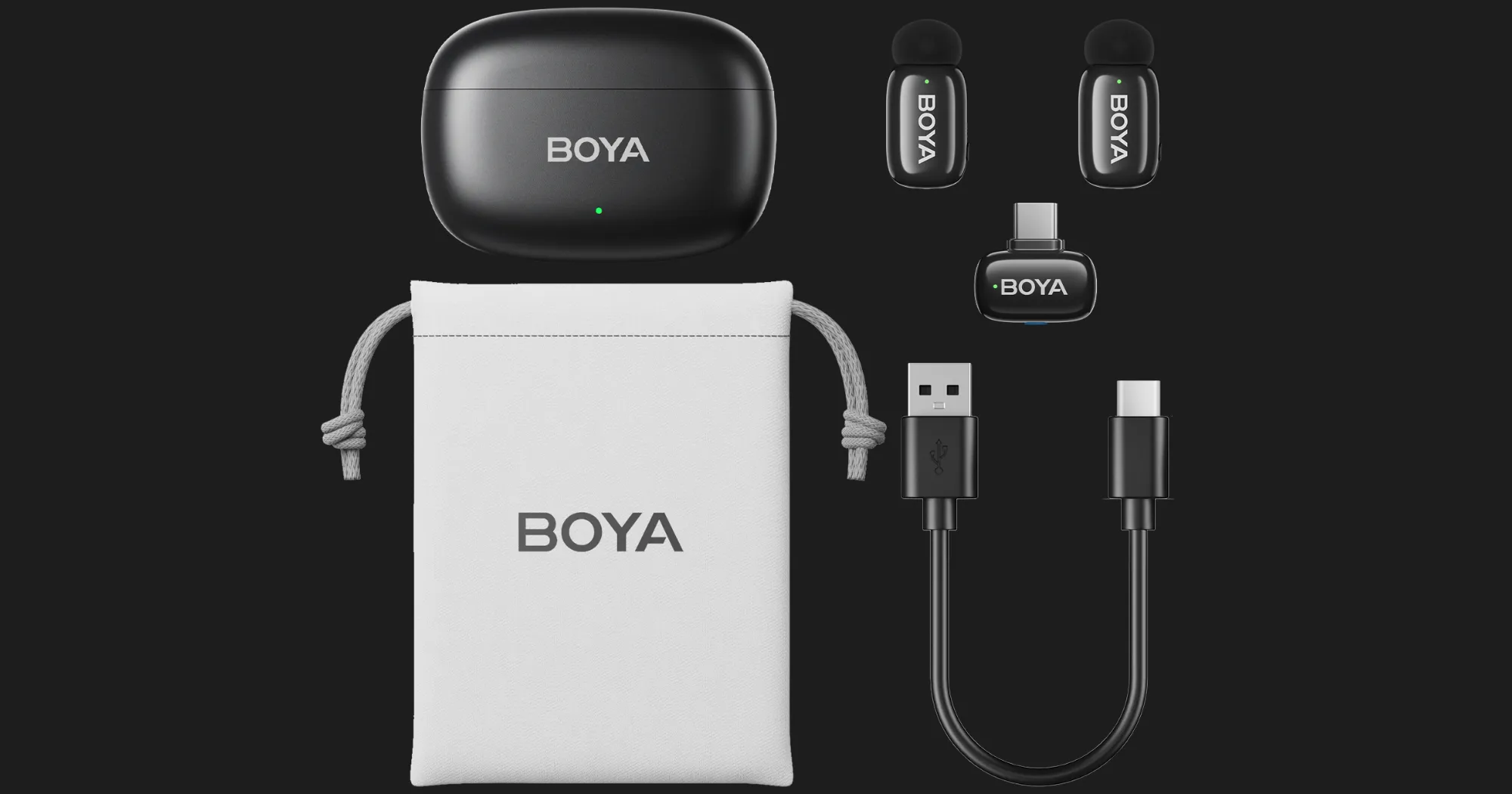 Микрофонная радиосистема BOYA mini-14 Type-C (Black)
