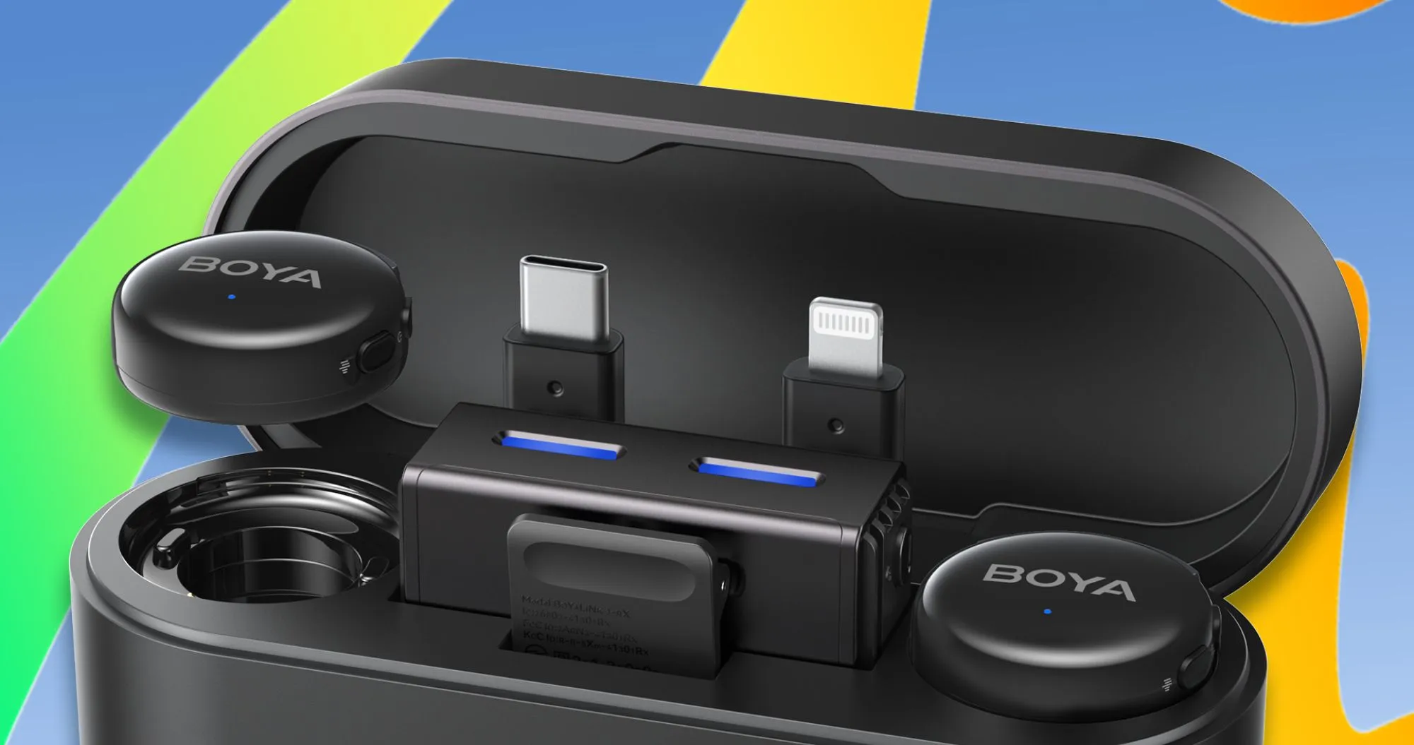 Микрофонная радиосистема BOYA LINK 3-01 Type-C/TRS/Lightning (Black)