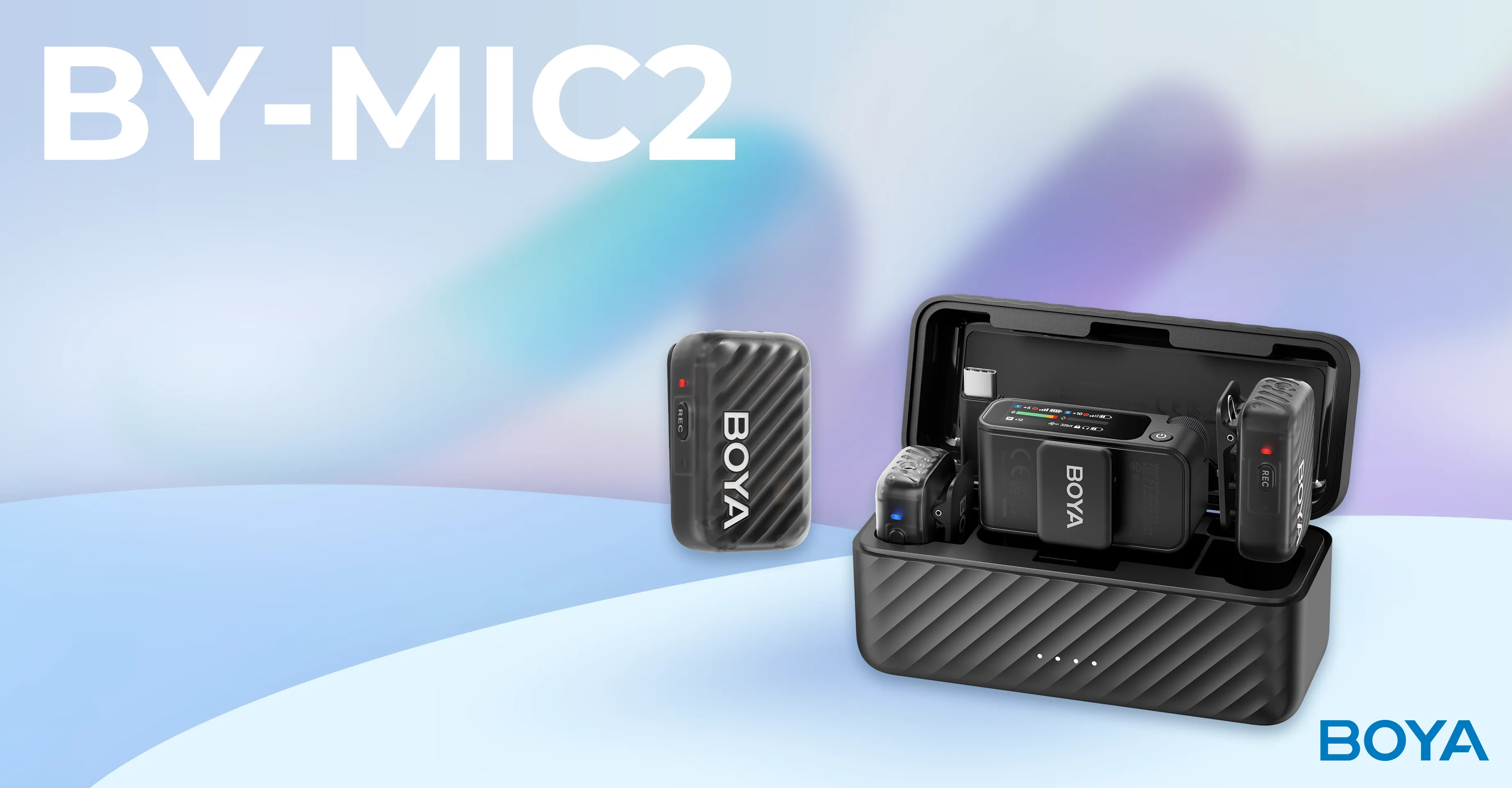 Микрофонная радиосистема BOYA MIC 2-02 Type-C/TRS (Black)