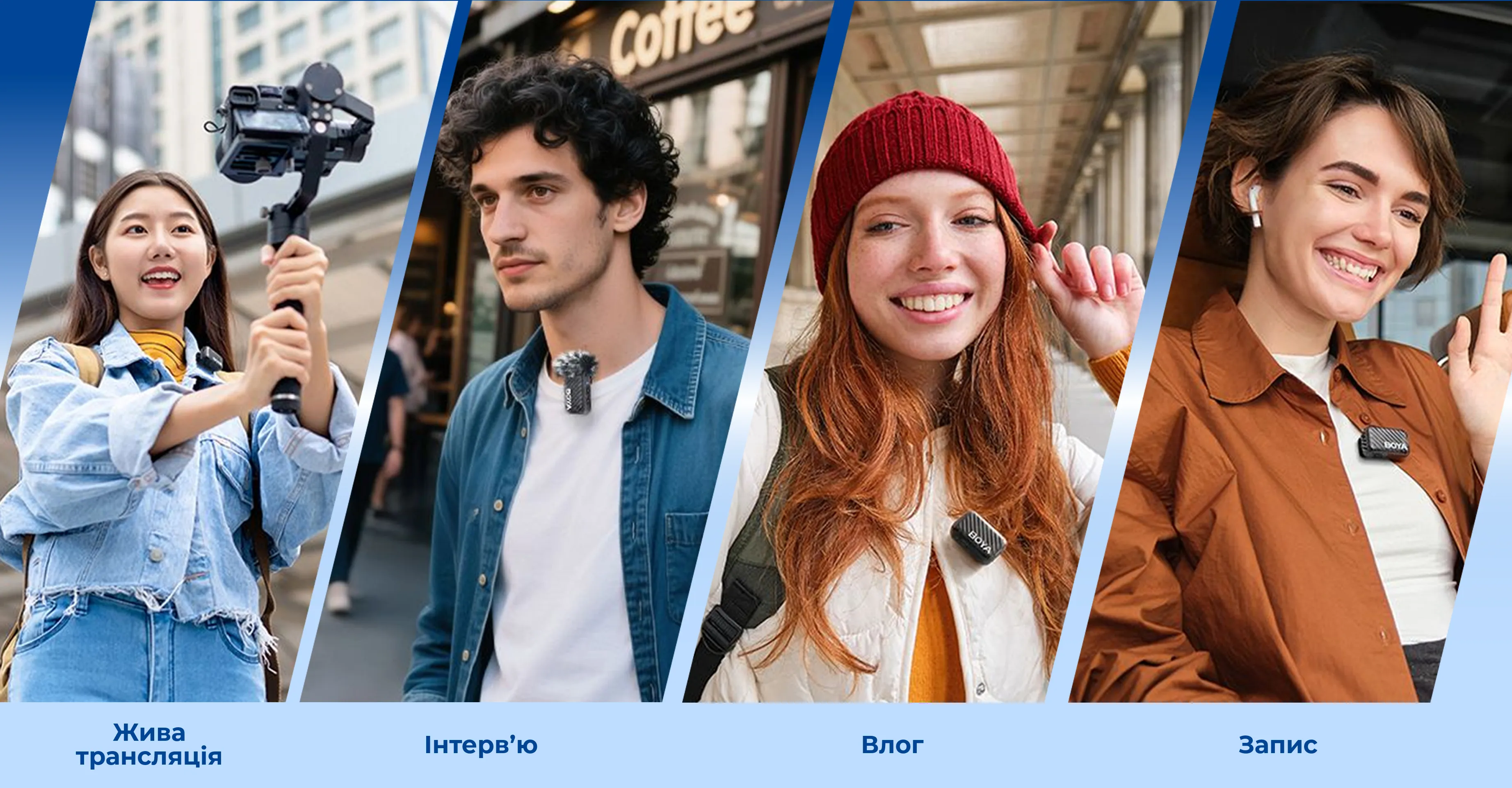 Микрофонная радиосистема BOYA MIC 2-02 Type-C/TRS (Black)