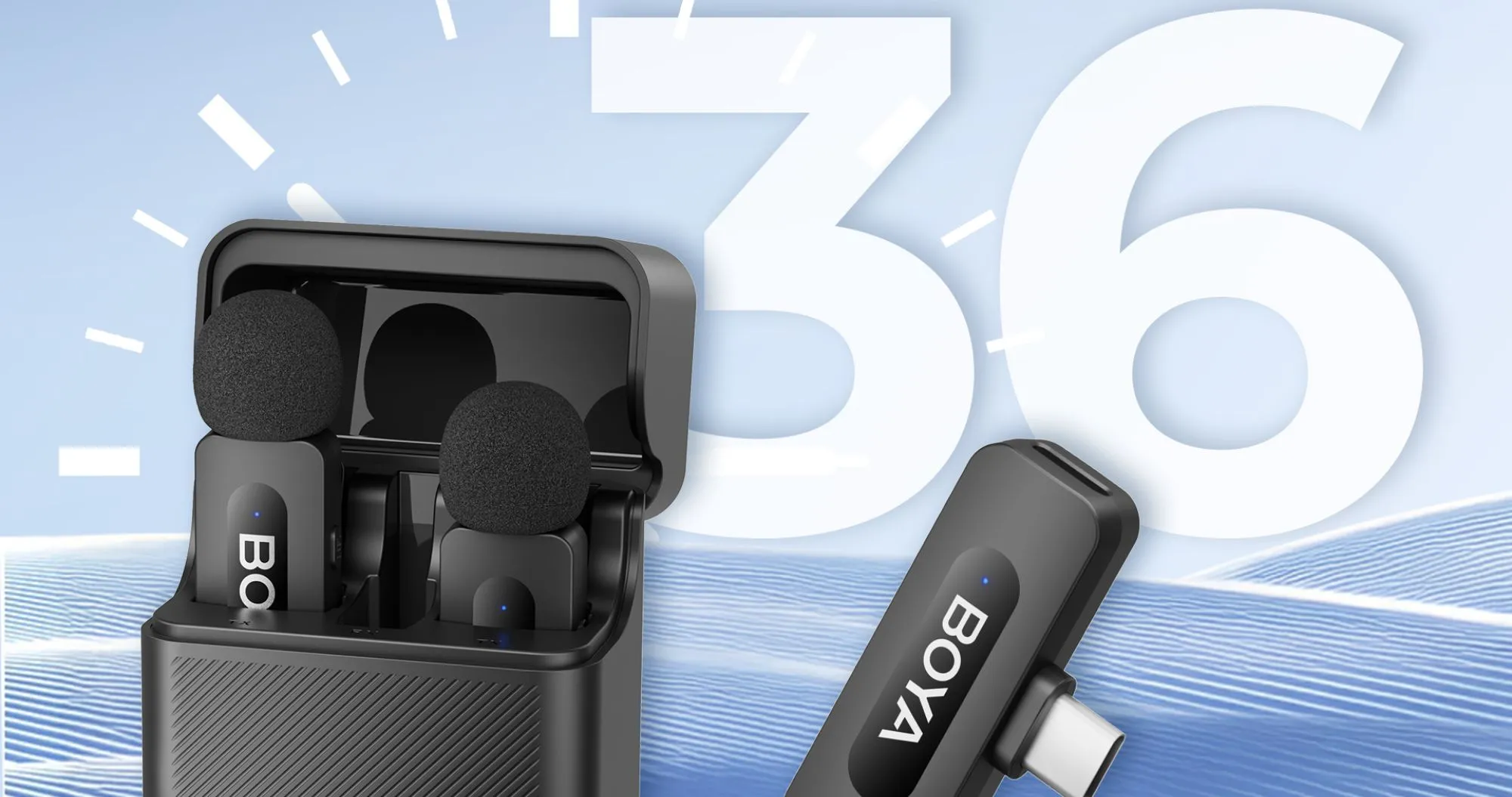 Мікрофонна радіосистема BOYA BY-V3 Lightning (Black)