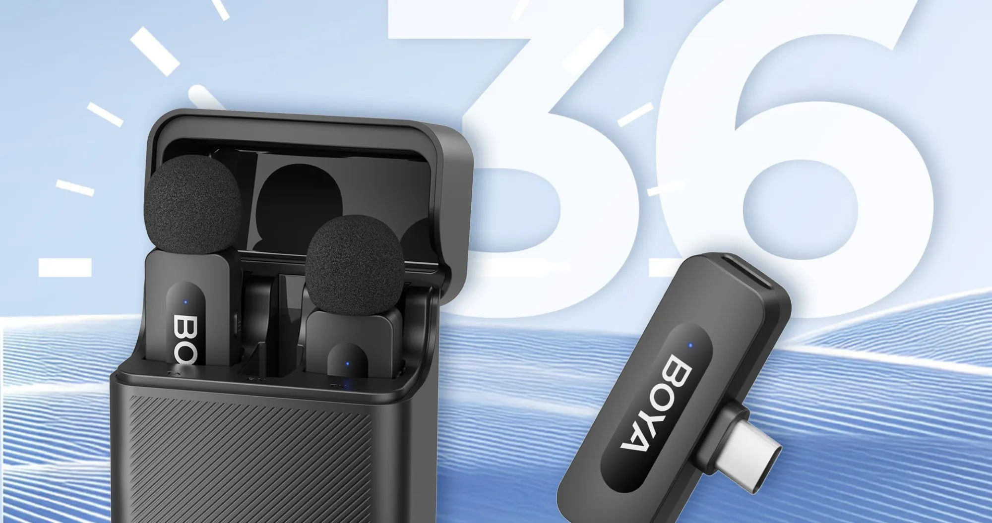 Микрофонная радиосистема BOYA BY-V3 combo Type-C/Lightning (Black)