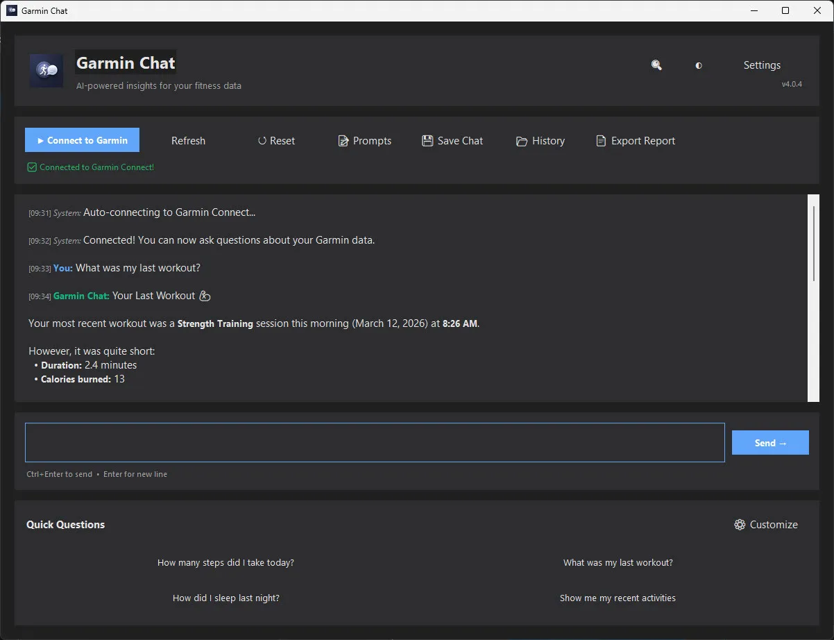 Garmin Chat Connector