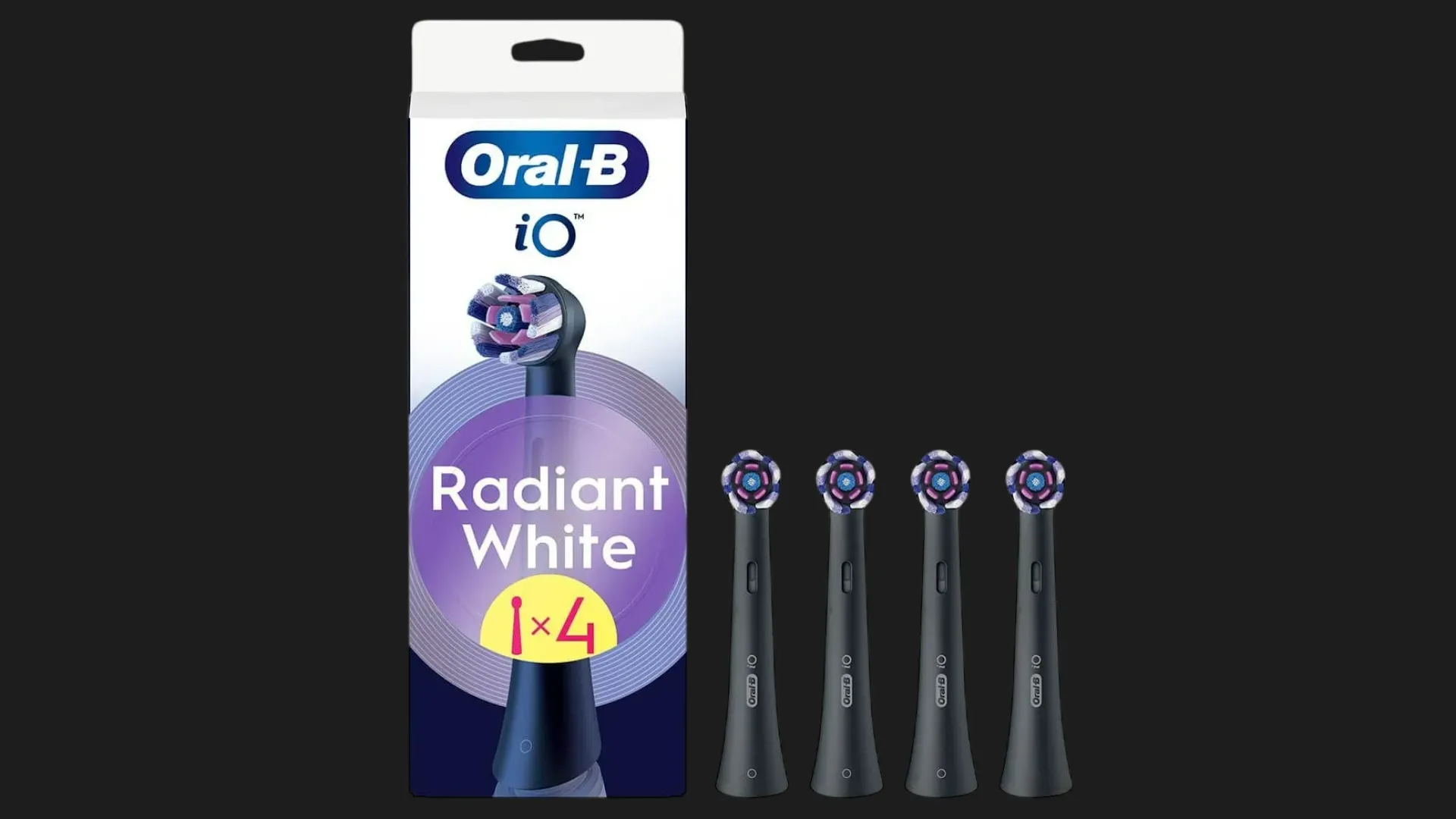 Насадка для зубної щітки Braun Oral-B iO Radiant White (Black)