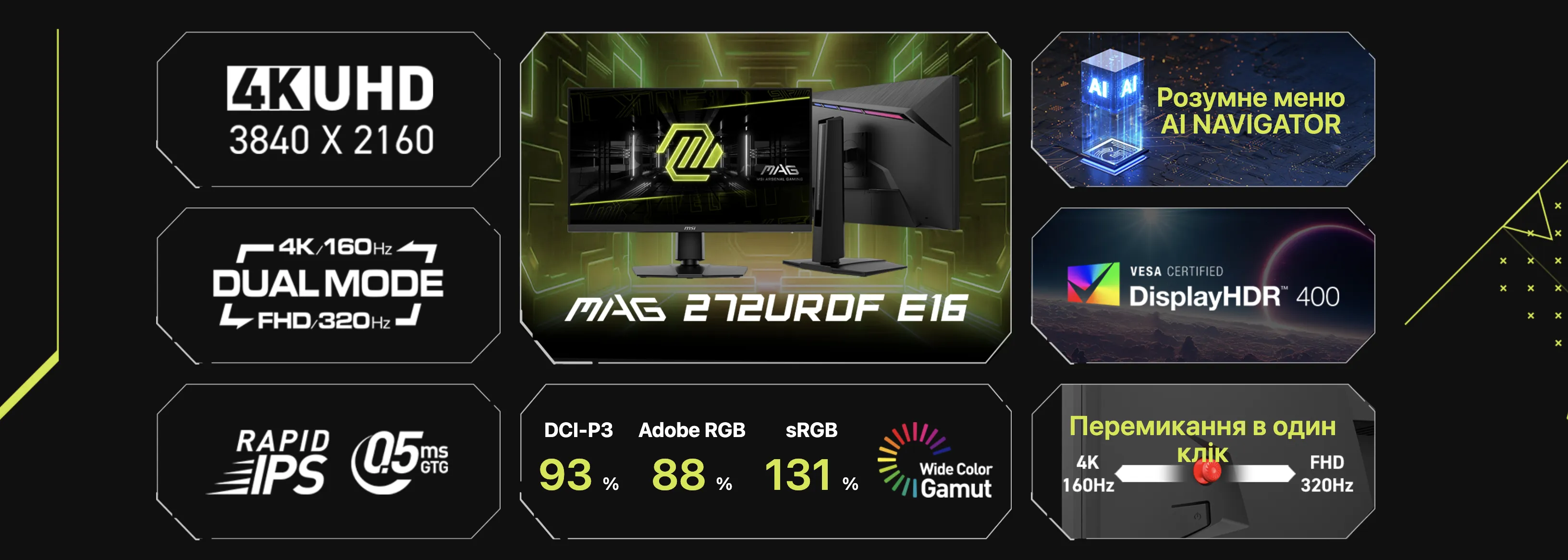 Монітор MSI 27" MAG 272URDF E16 IPS 160Hz (UA)