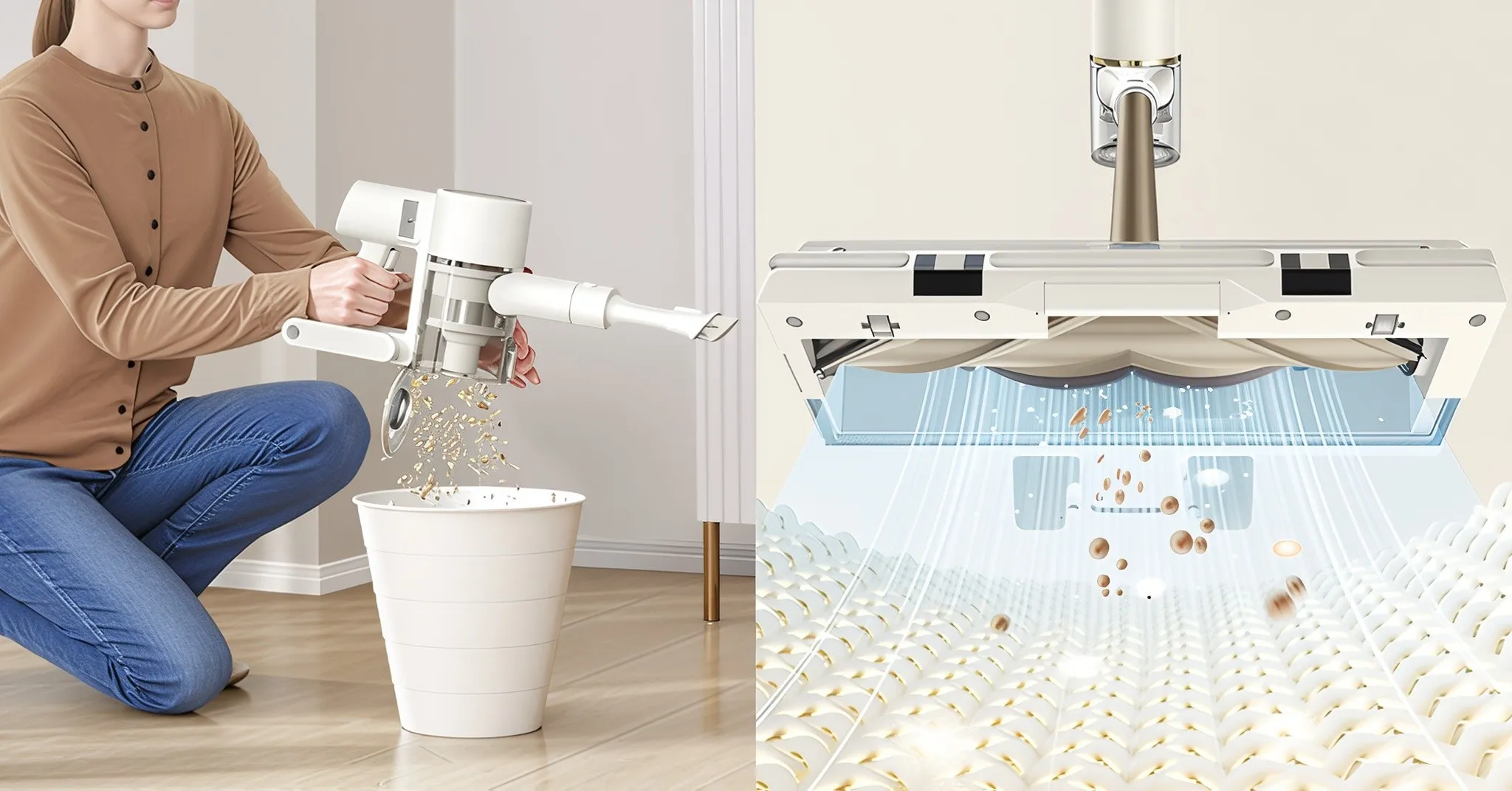 Аккумуляторный пылесос Dreame R10s Aqua (White)