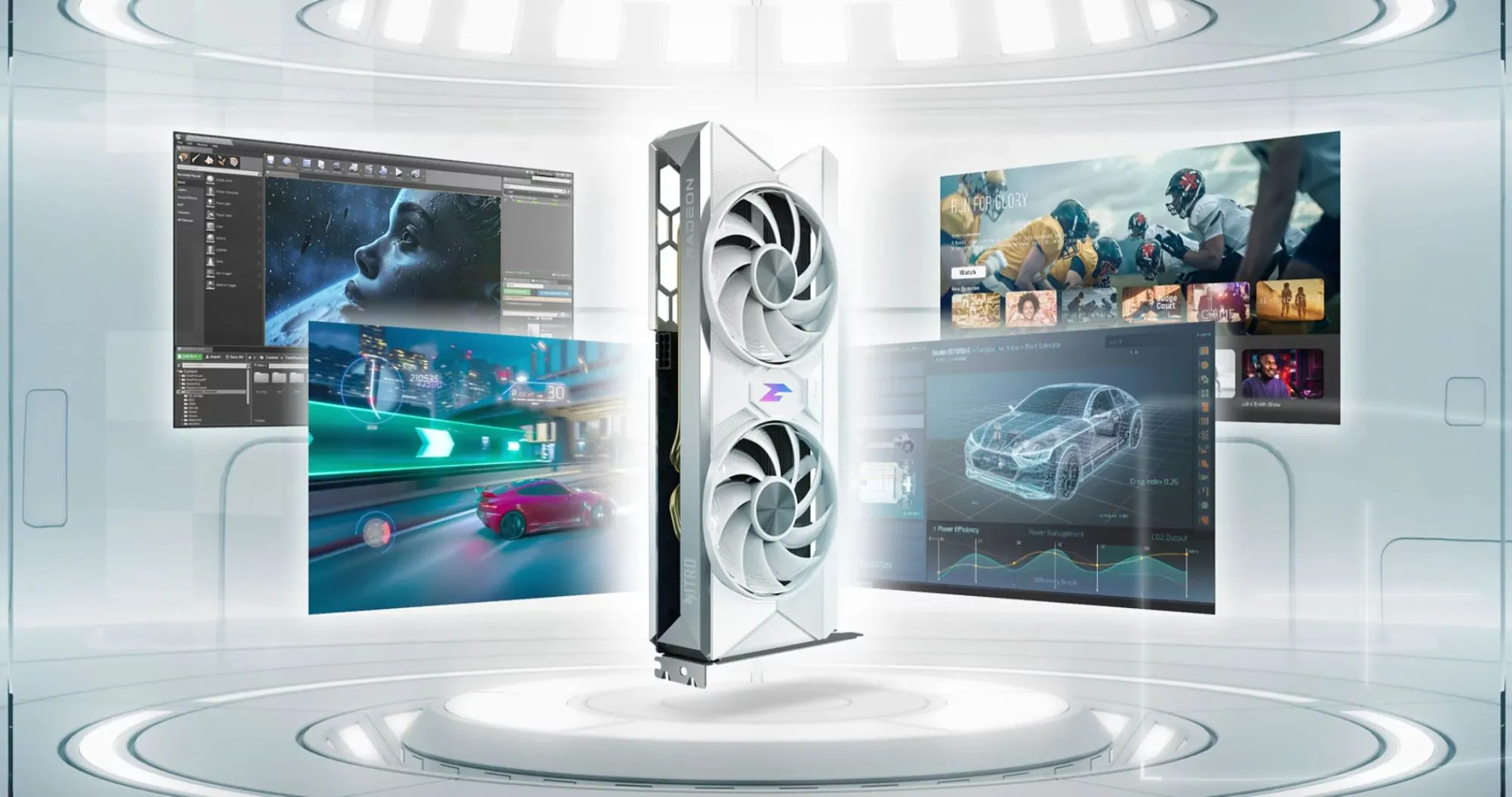 Видеокарта Acer Radeon RX 9060 XT White 16GB (DP.Z4KWW.P02)