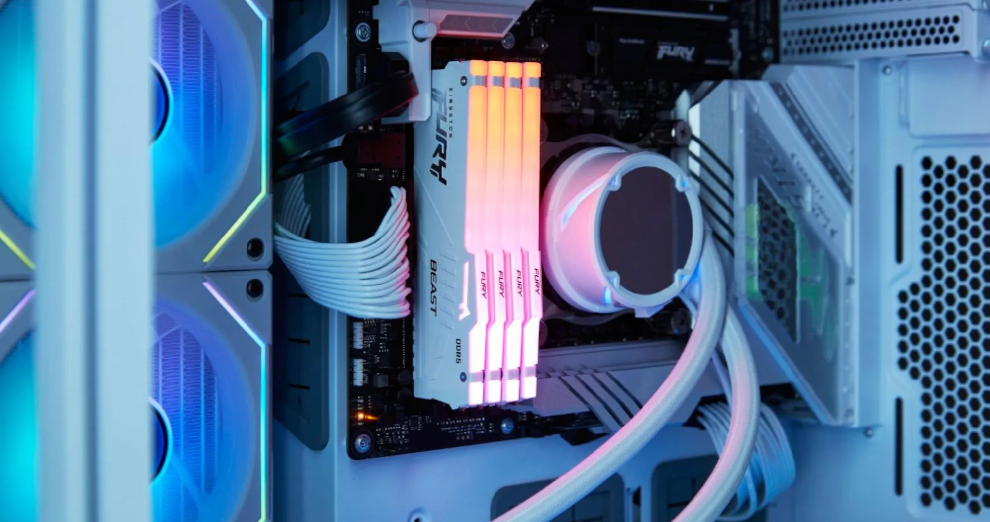 Оперативная память Kingston Fury Beast RGB DDR5 32GB 2x16GB 6400MHz (KF564C32BWEAK2-32)