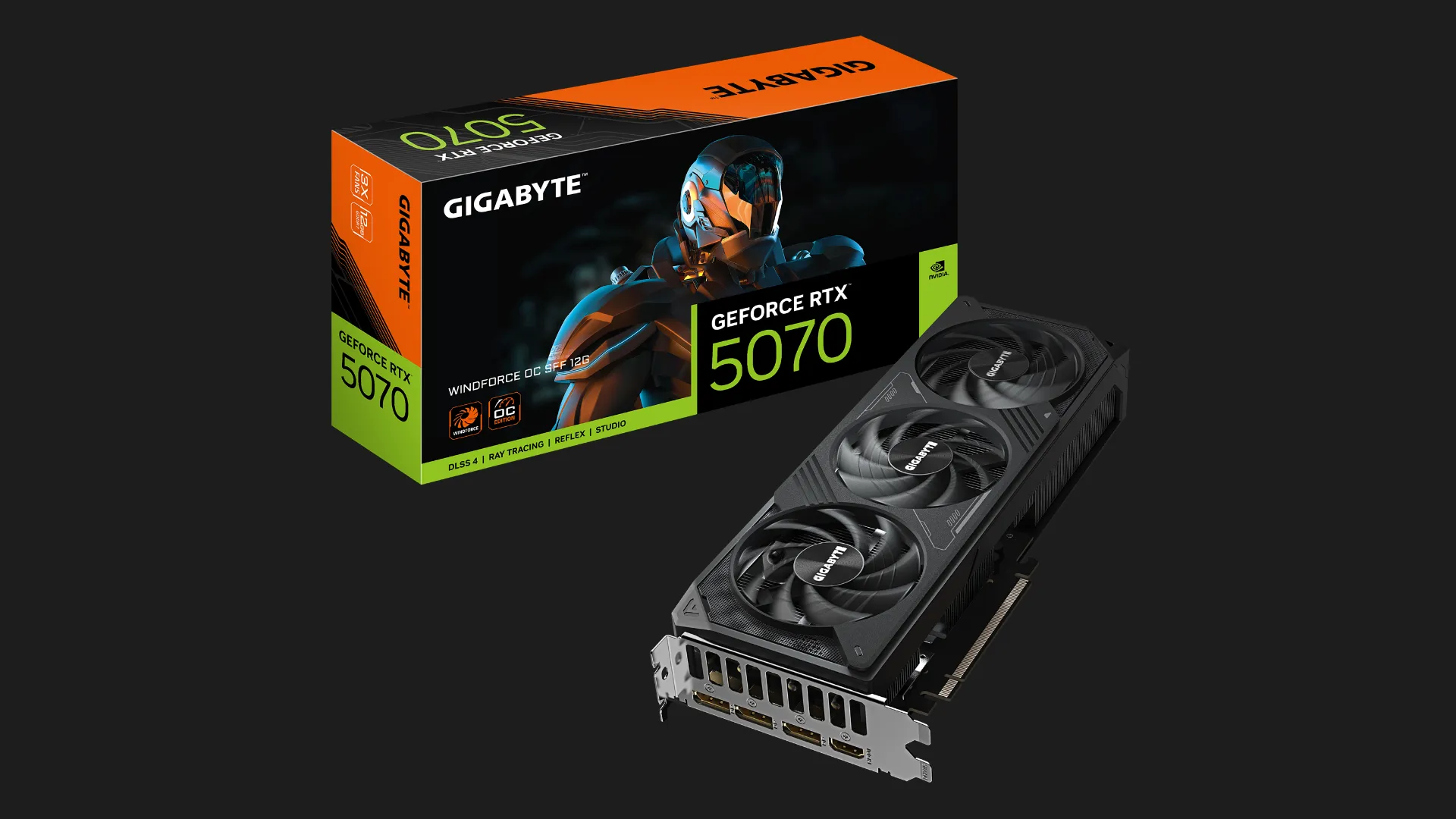Відеокарта GIGABYTE GeForce RTX 5070 WINDFORCE OC SFF 12GB (GV-N5070WF3OC-12GD)