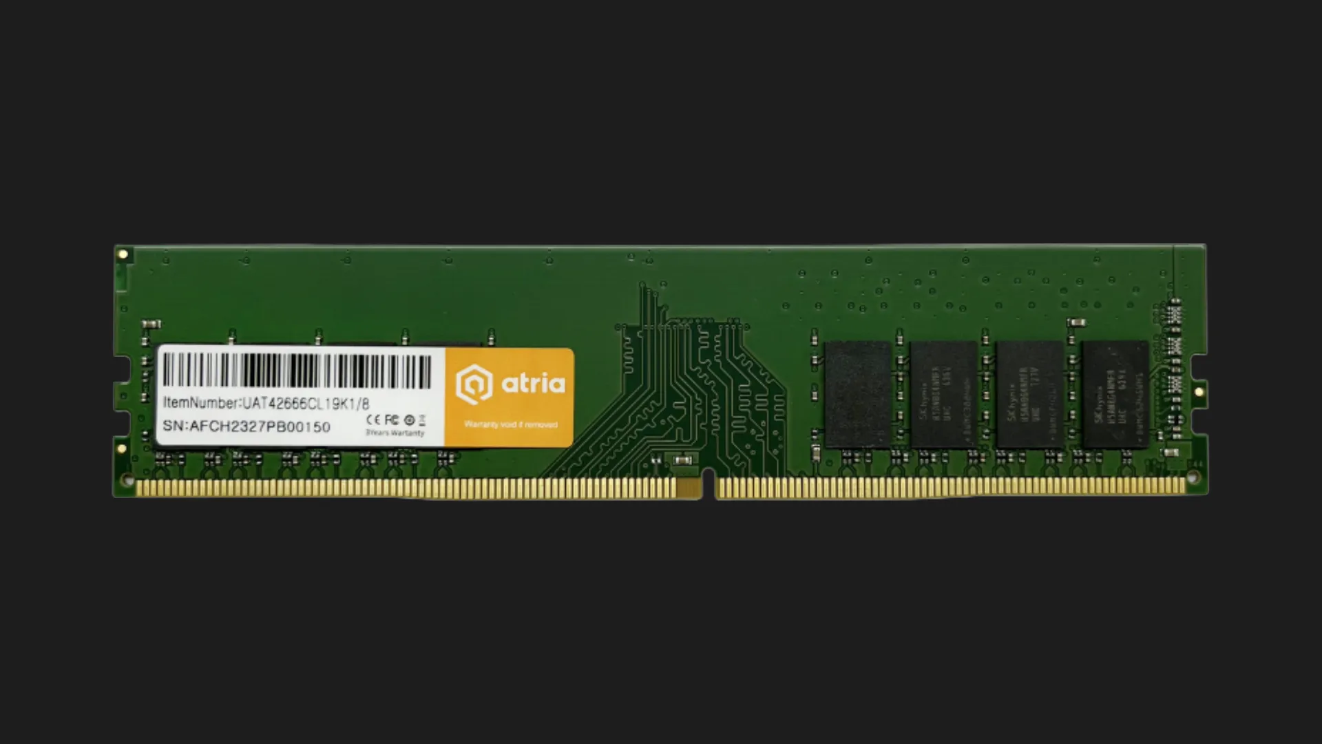 Оперативная память ATRIA DDR4 8GB 1x8GB 2666MHz (UAT42666CL19K1/8)