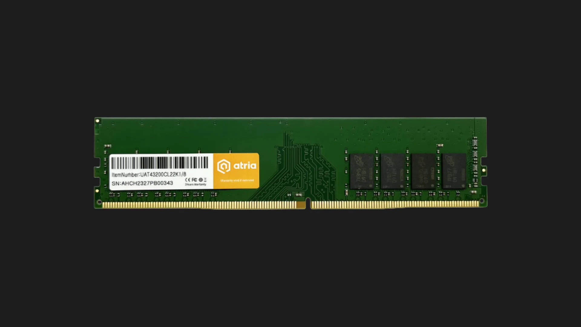 Оперативная память ATRIA DDR4 8GB 1x8GB 3200MHz (UAT43200CL22K1/8)