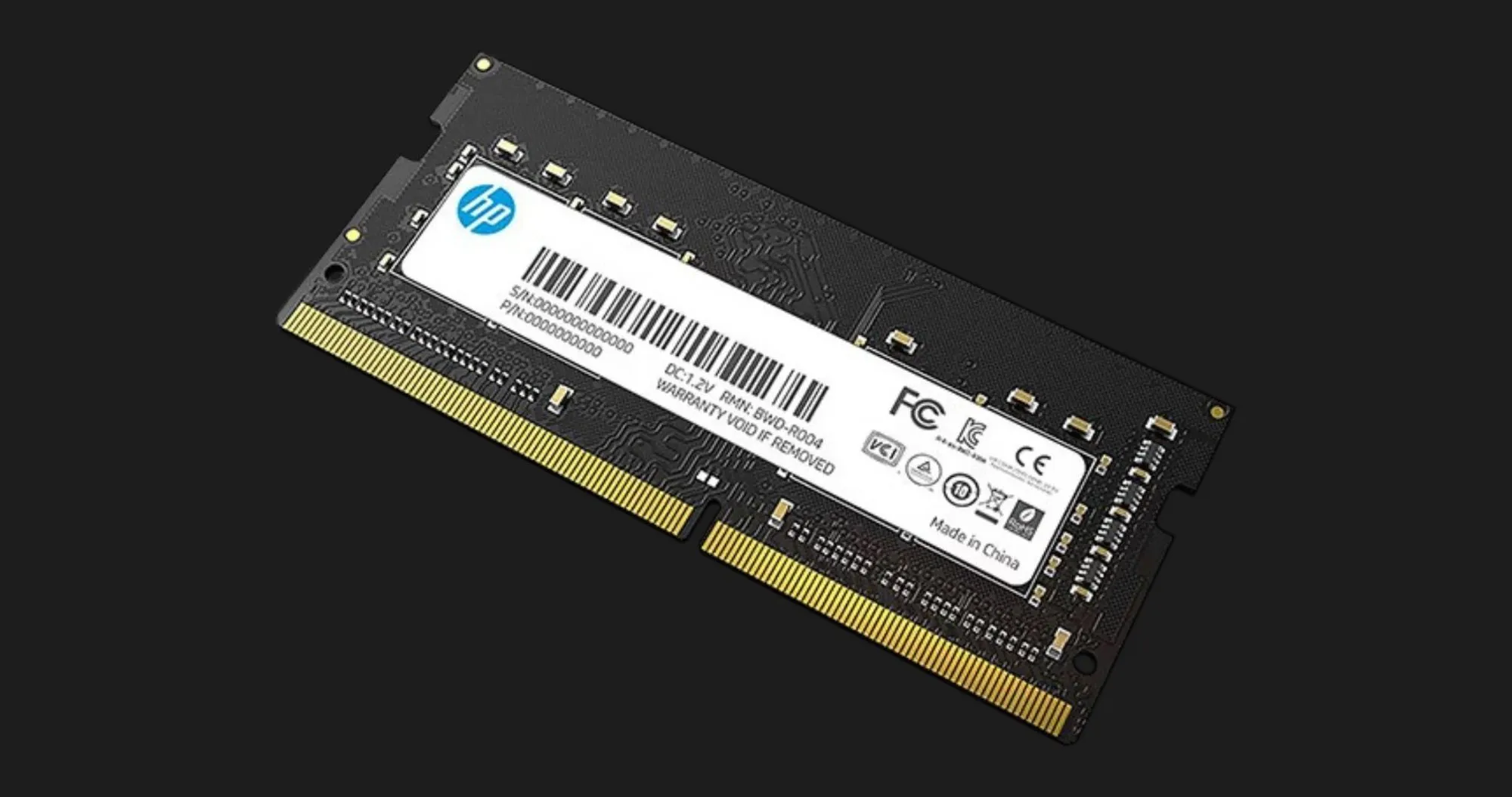 Оперативна памʼять HP SO-DIMM DDR4 16GB 1x16GB 2666MHz (7EH99AA)