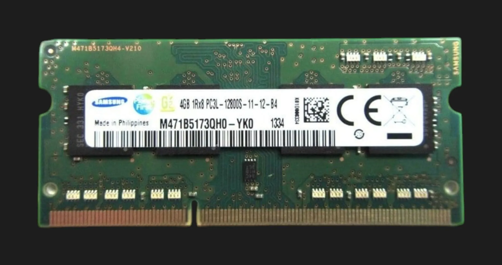 Оперативная память Samsung SO-DIMM DDR3 4GB 1x4GB 1600MHz (M471B5173QH0-YK0)