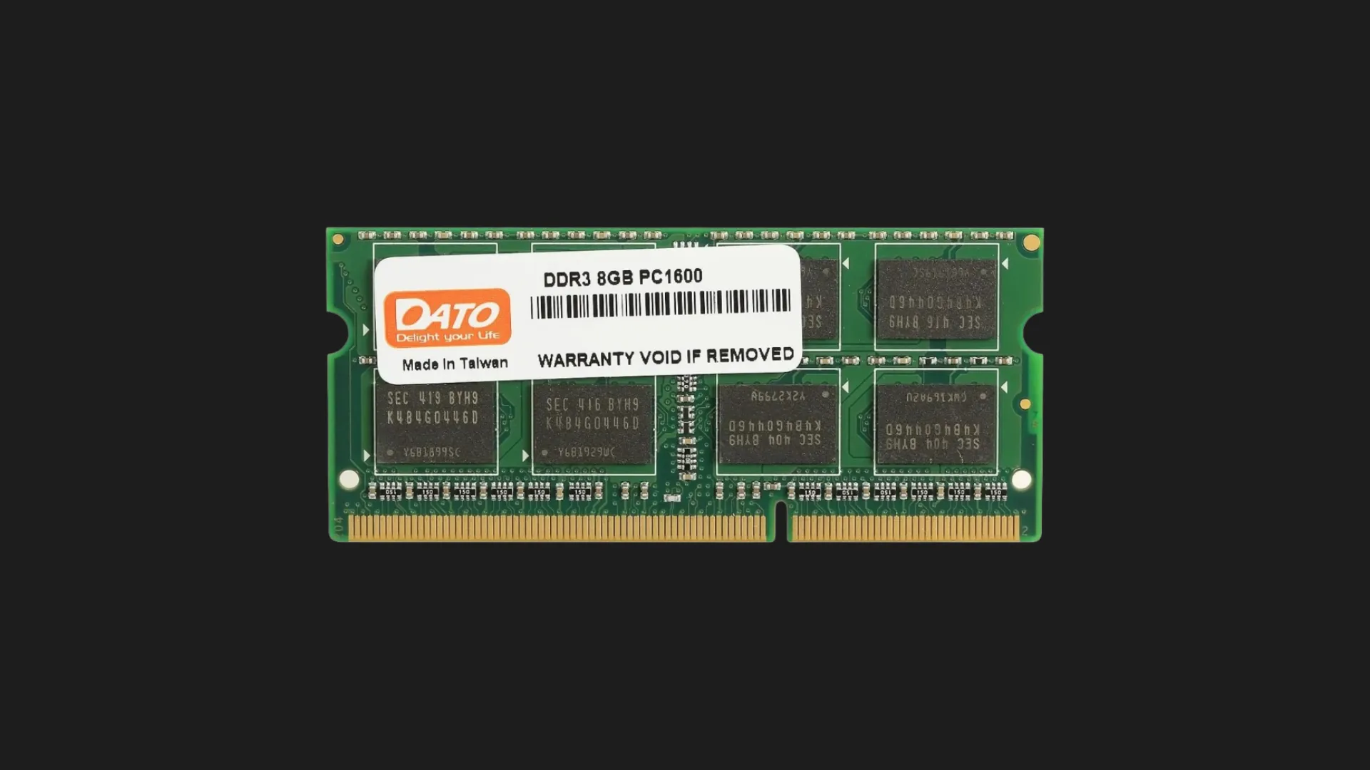 Оперативна памʼять Dato SO-DIMM DDR3 8GB 1x8GB 1600MHz (DT8G3DSDLD16)