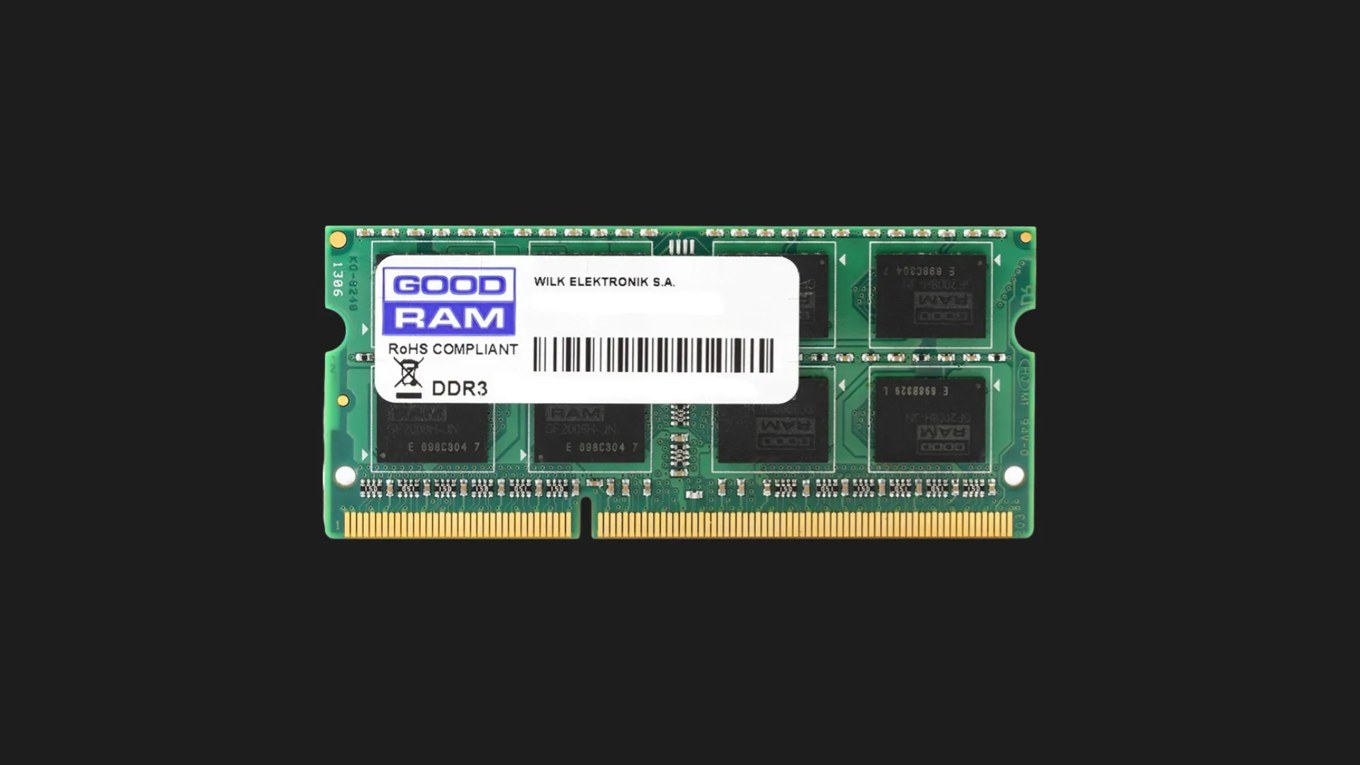 Оперативна памʼять Goodram SO-DIMM DDR3 8GB 1x8GB 1333MHz (GR1333S364L9/8G