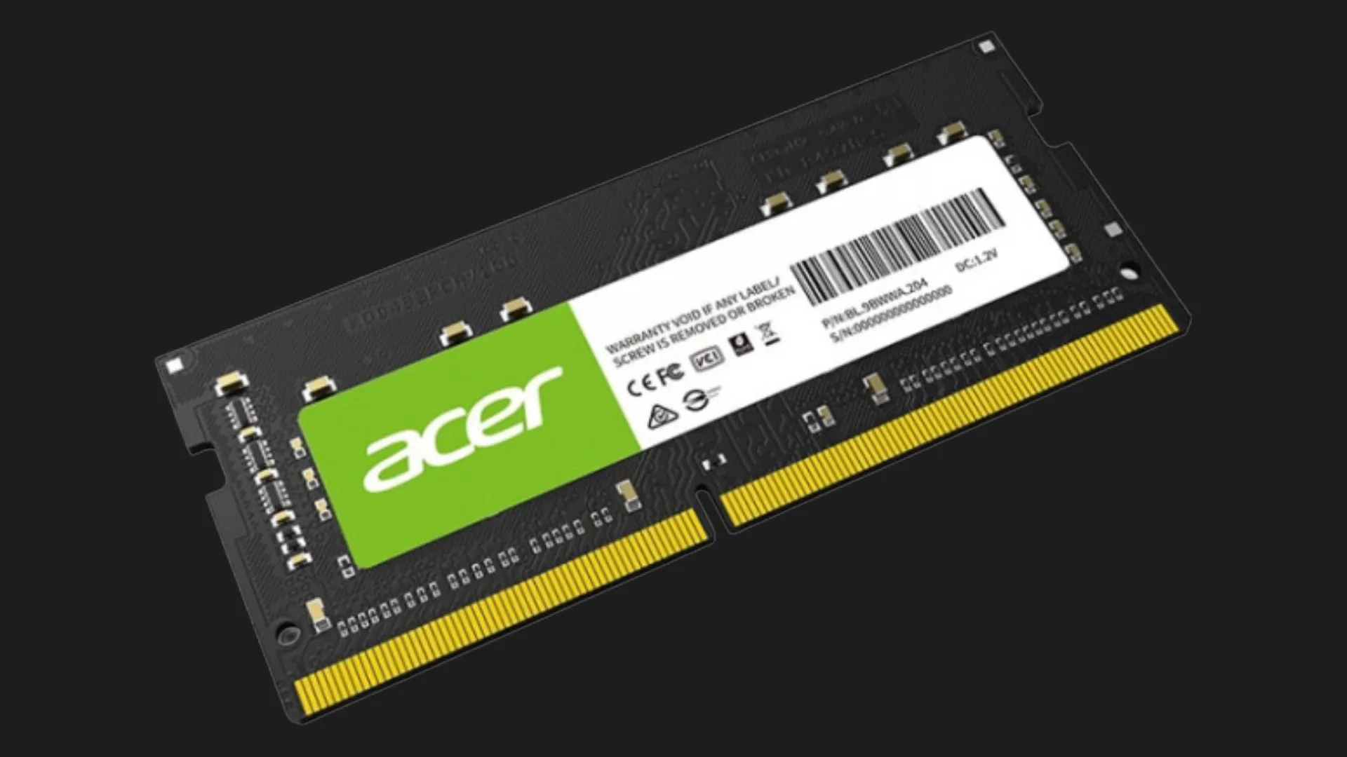 Оперативна памʼять Acer SO-DIMM DDR4 8GB 1x8GB 3200MHz (BL.9BWWA.206)