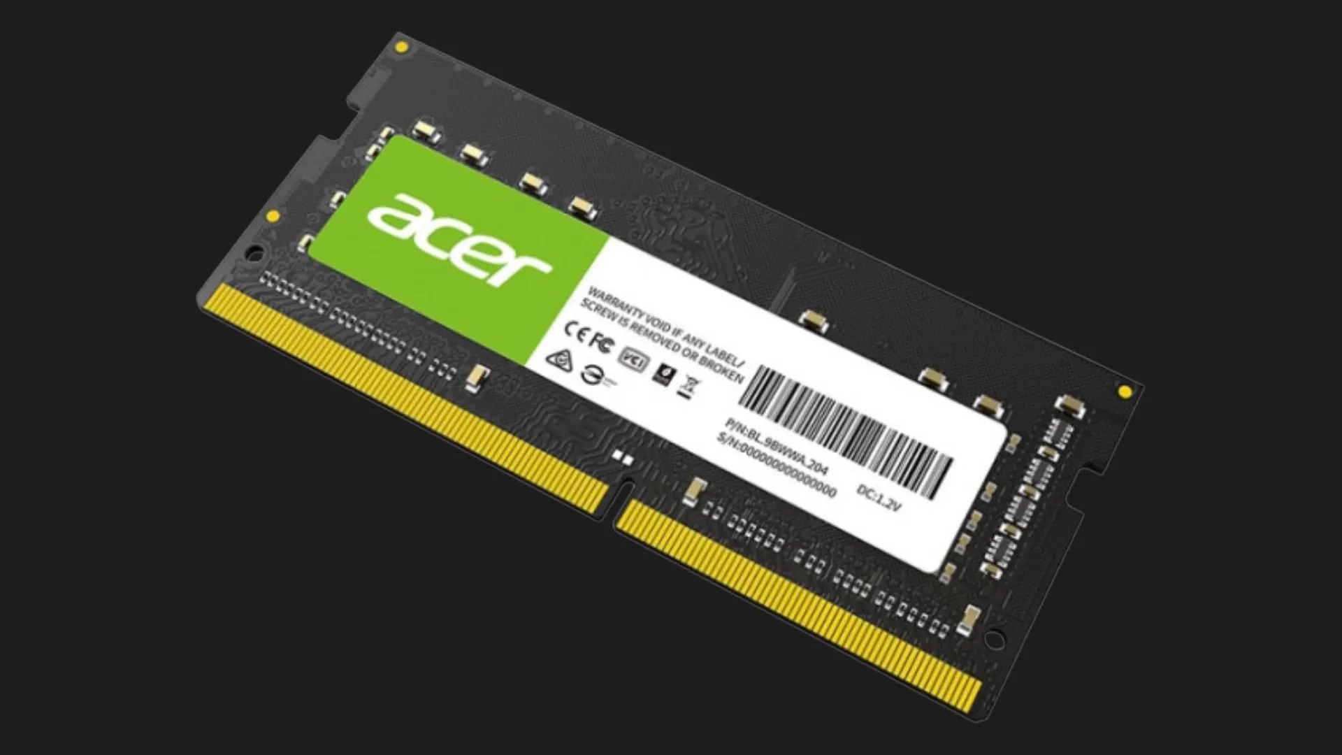 Оперативна памʼять Acer SO-DIMM DDR4 8GB 1x8GB 3200MHz (BL.9BWWA.206)