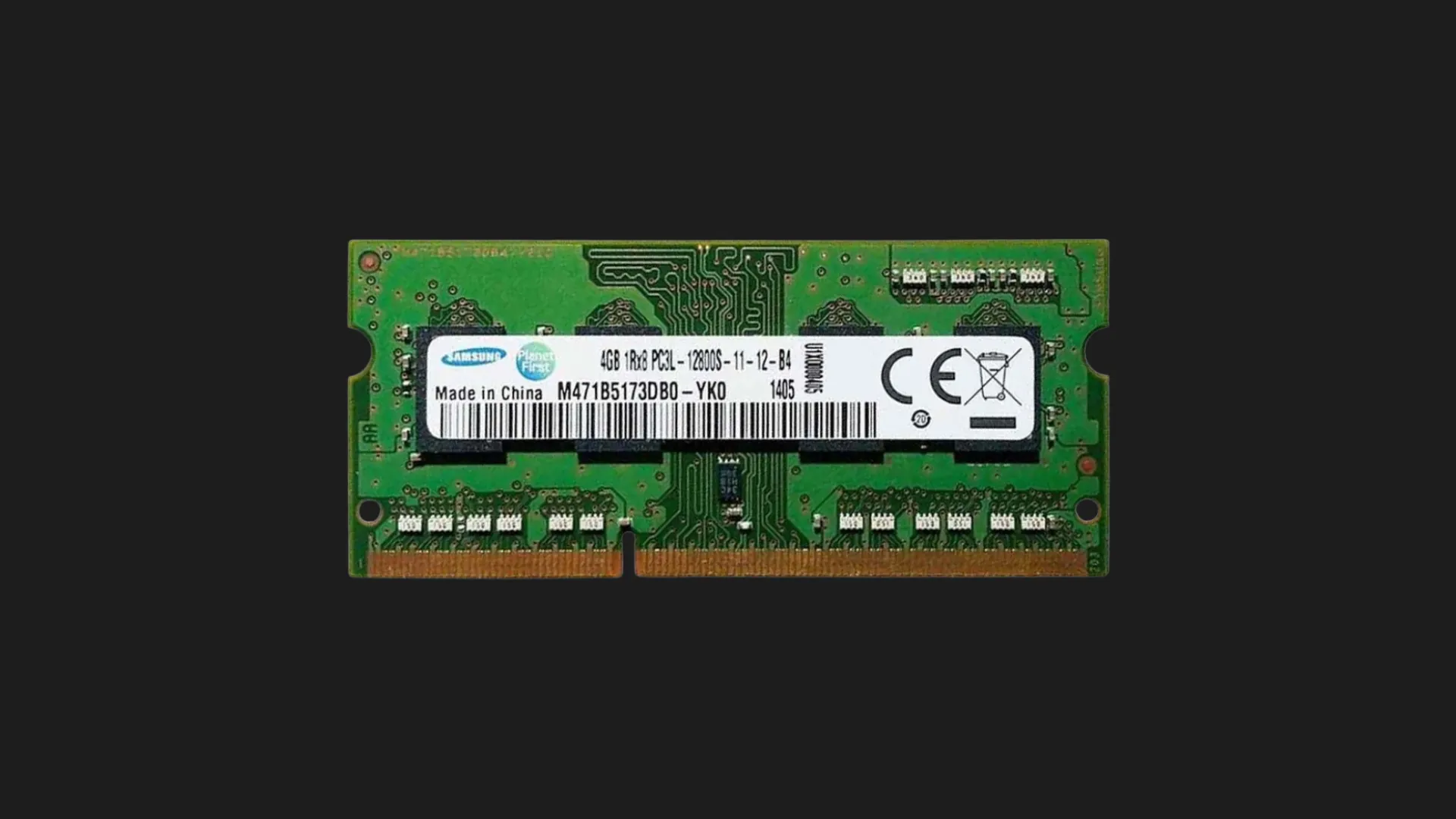 Оперативная память Samsung SO-DIMM DDR3 4GB 1x4GB 1600MHz (M471B5173DB0-YK0)