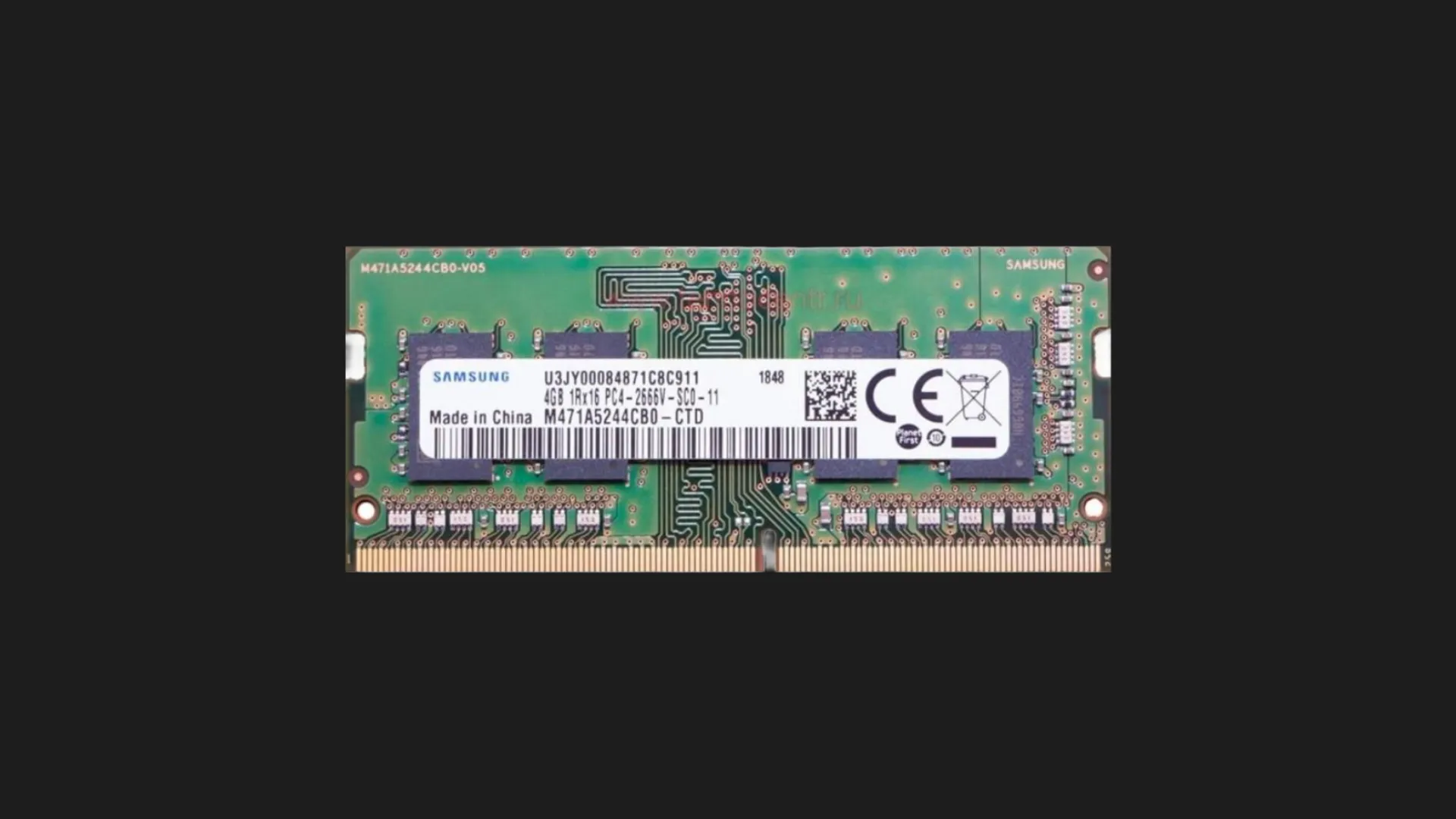 Оперативная память Samsung SO-DIMM DDR4 4GB 1x4GB 2666MHz (M471A5244CB0-CTD)