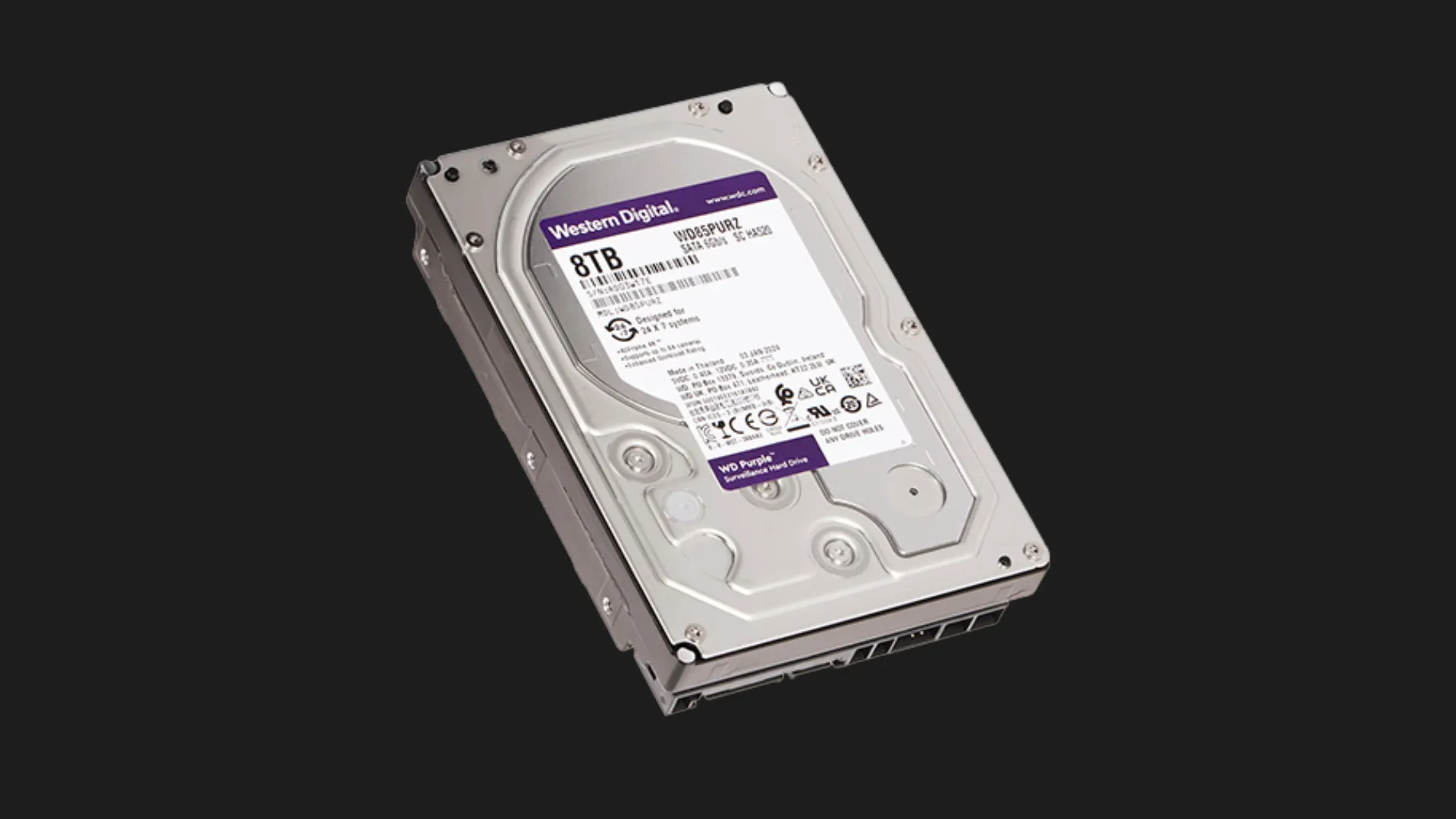 Жорсткий диск Western Digital Purple 8TB 3.5" 256MB 5640rpm (WD85PURZ)