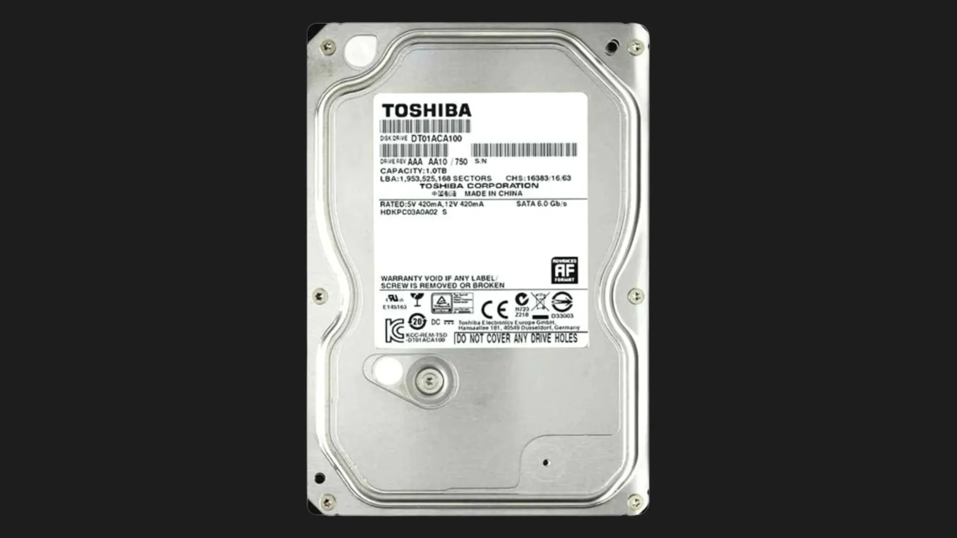 Жорсткий диск Toshiba P300 1TB 3.5" 32MB 7200rpm (DT01ACA100)
