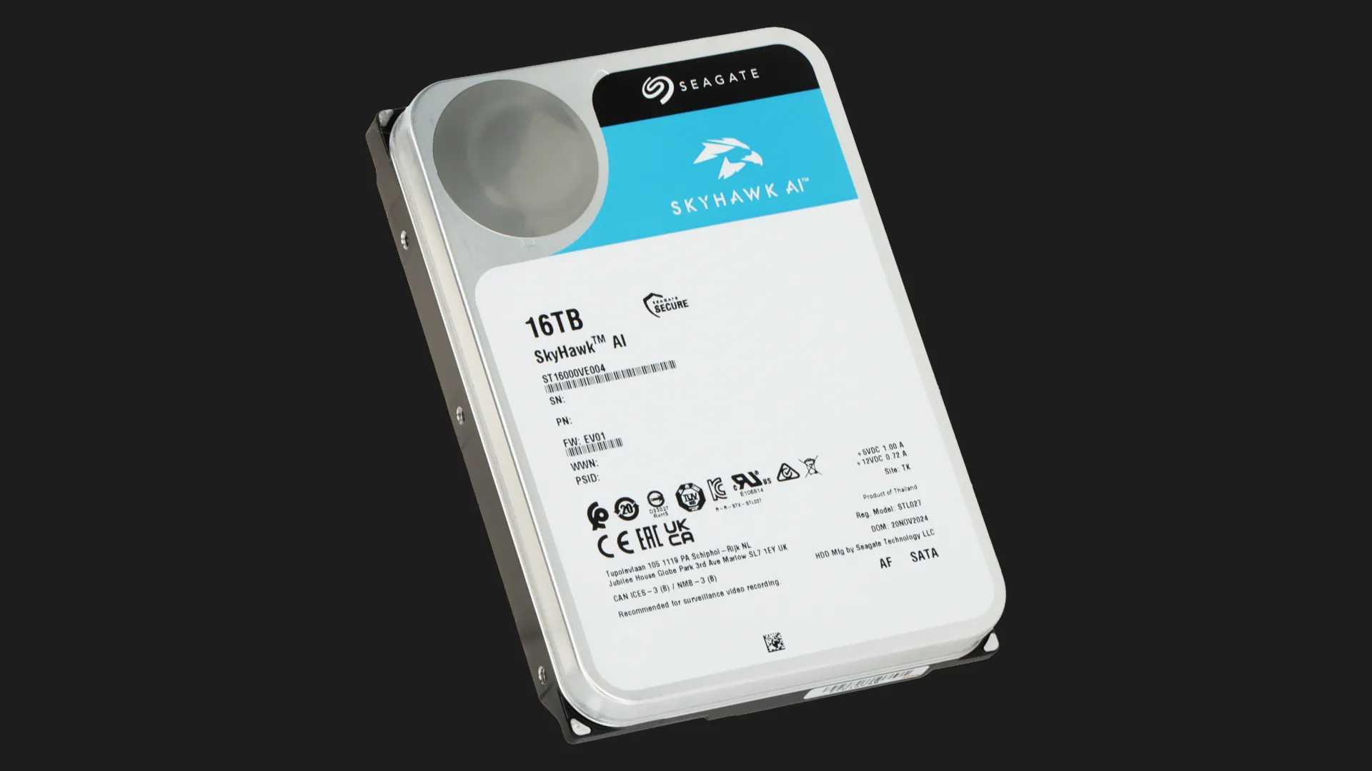 Жесткий диск Seagate SkyHawk AI 16TB 3.5" 512MB 7200rpm (ST16000VE004)