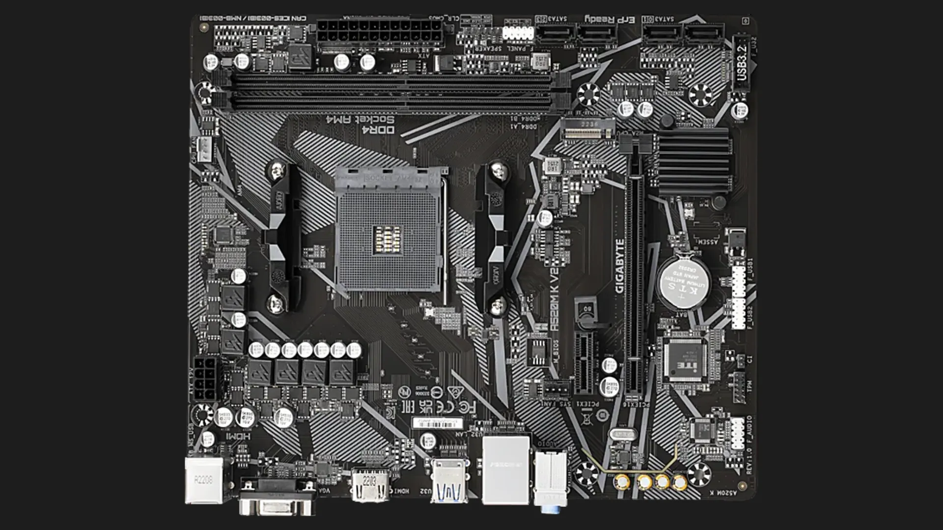 Материнская плата GIGABYTE A520M K V2 1.1 (sAM4) (A520M K V2 1.1)