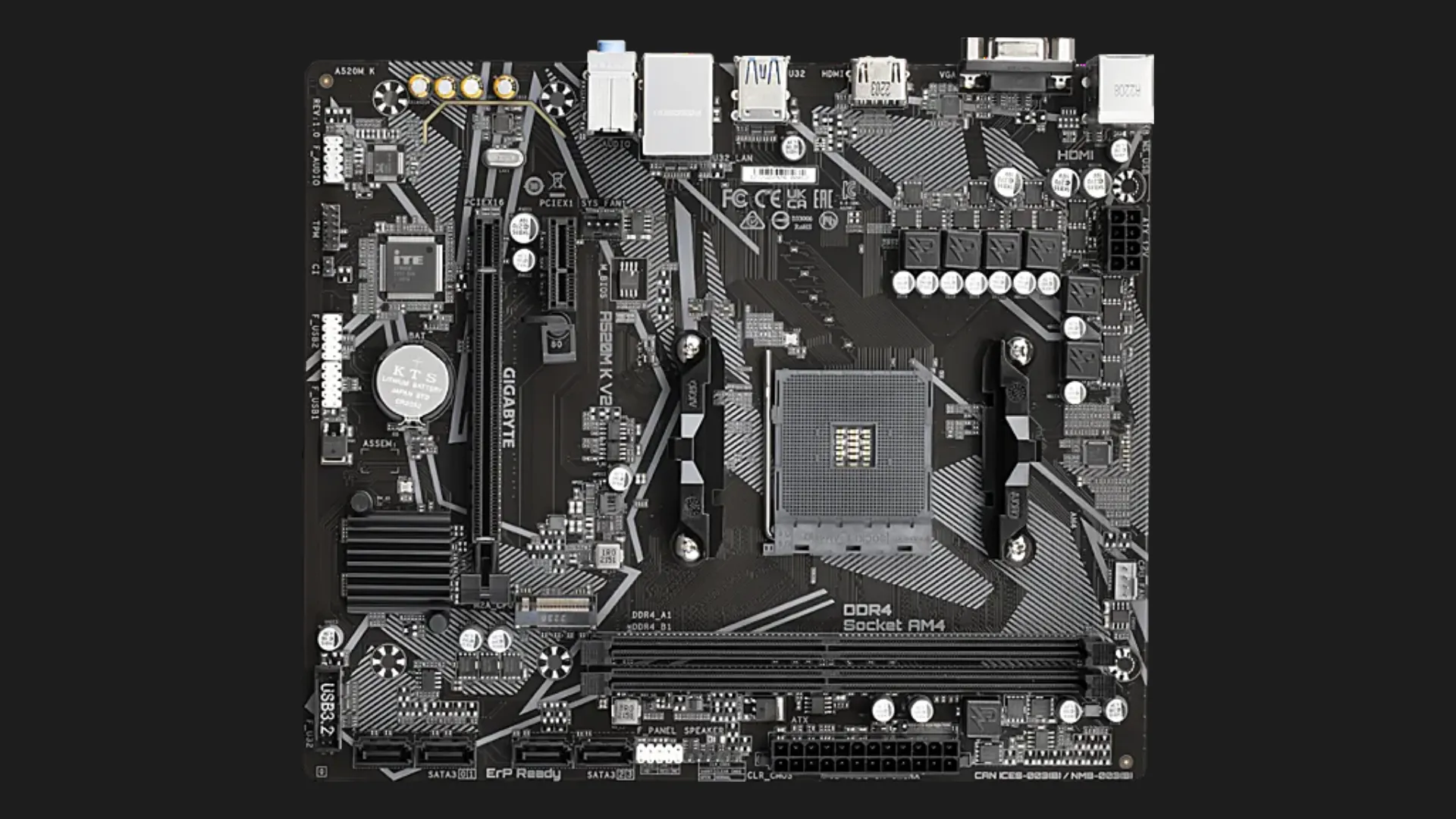 Материнская плата GIGABYTE A520M K V2 1.1 (sAM4) (A520M K V2 1.1)