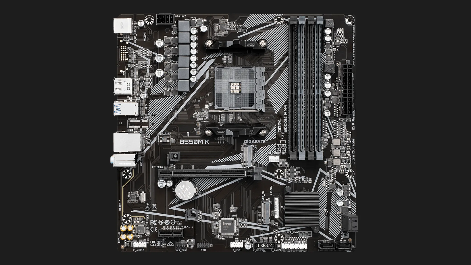 Материнская плата GIGABYTE B550M K (sAM4) (B550M K)