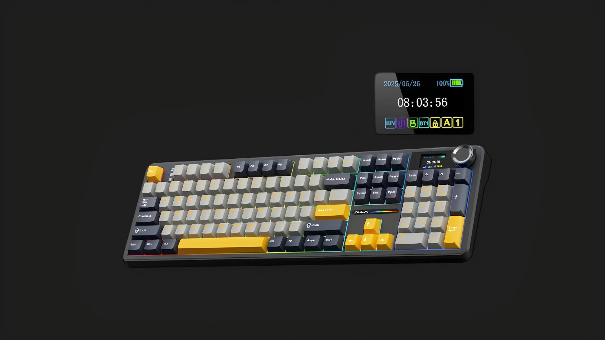 Клавіатура ігрова AULA F108 Pro Gasket Reaper Switch Wireless (Black) (UA)