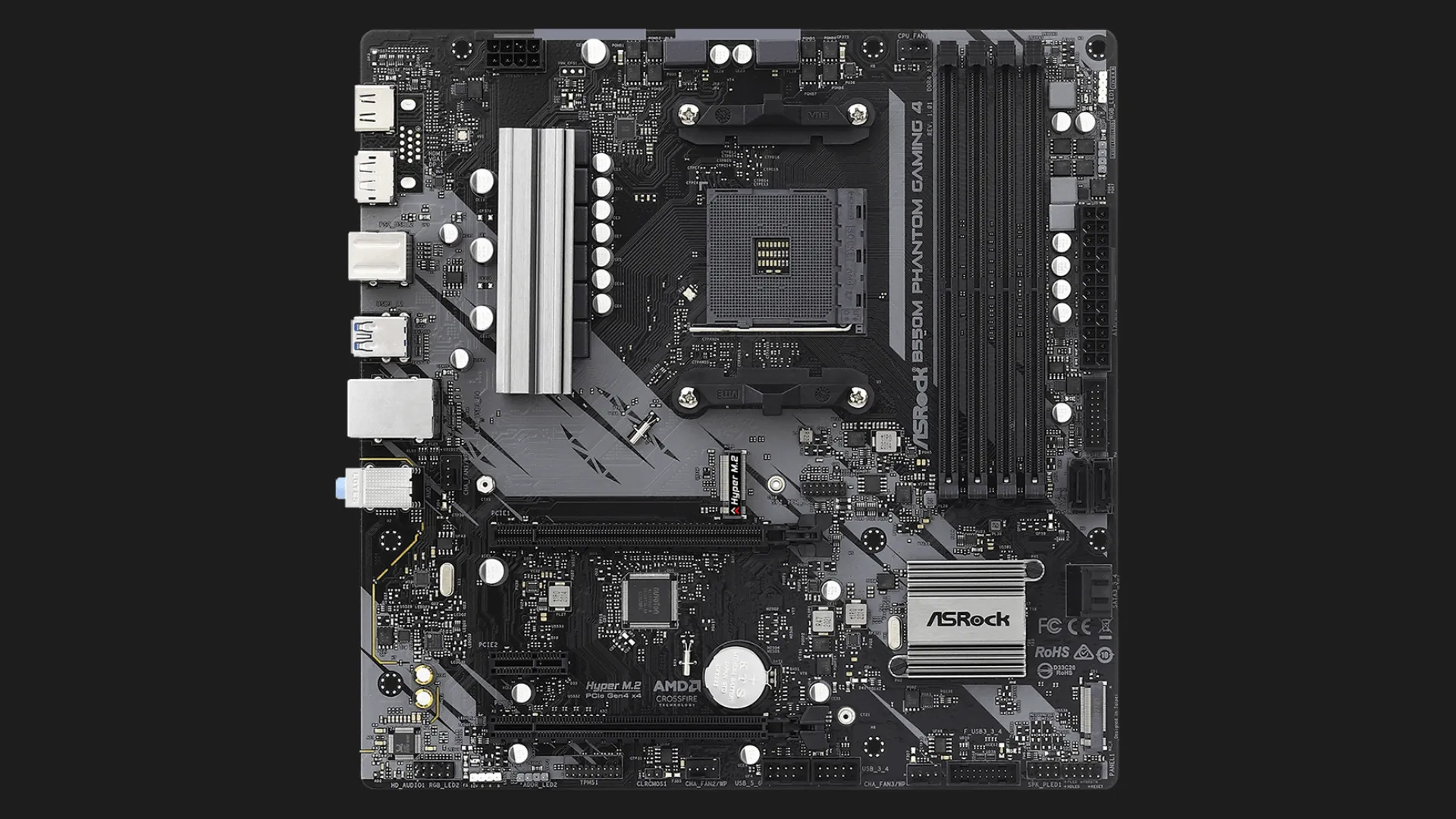 Материнська плата ASRock B550M PHANTOM GAMING 4 (sAM4) (B550M PHANTOM GAMING 4)