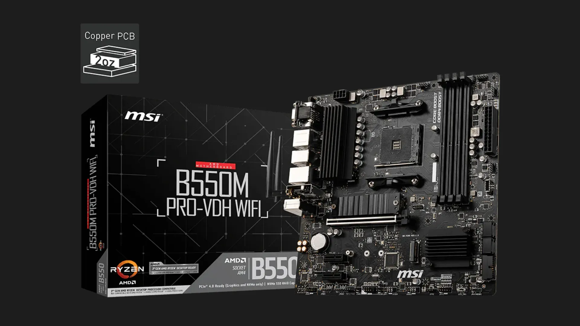 Материнская плата MSI B550M PRO-VDH WIFI (sAM4) (B550M PRO-VDH WIFI)