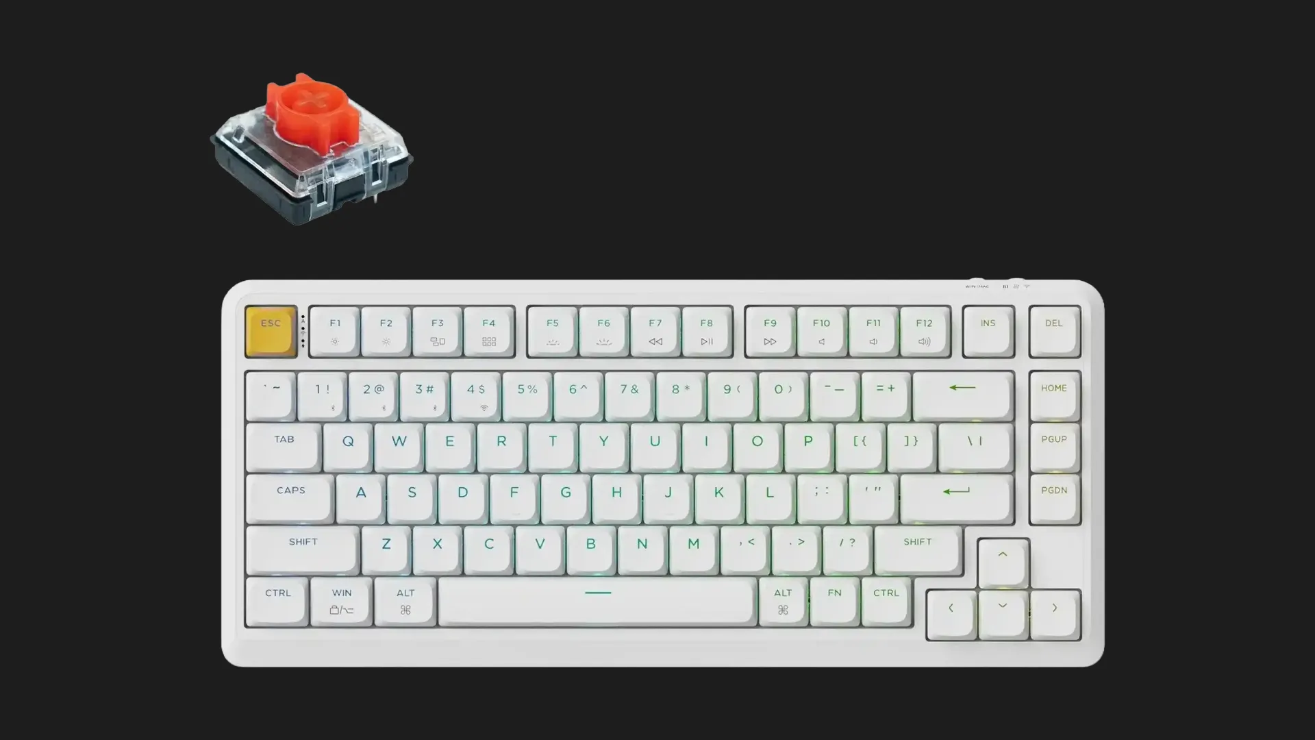 Игровая клавиатура Keychron J1 82 Key RGB K Pro Red (White) (J1-Q1-UA)