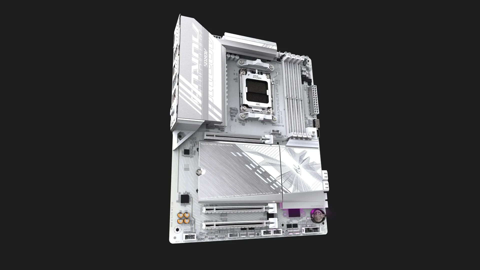 Материнська плата GIGABYTE B850 A ELITE WIFI7 ICE 1.1 (sAM5) (B850 A ELITE WF7 ICE 1.1)