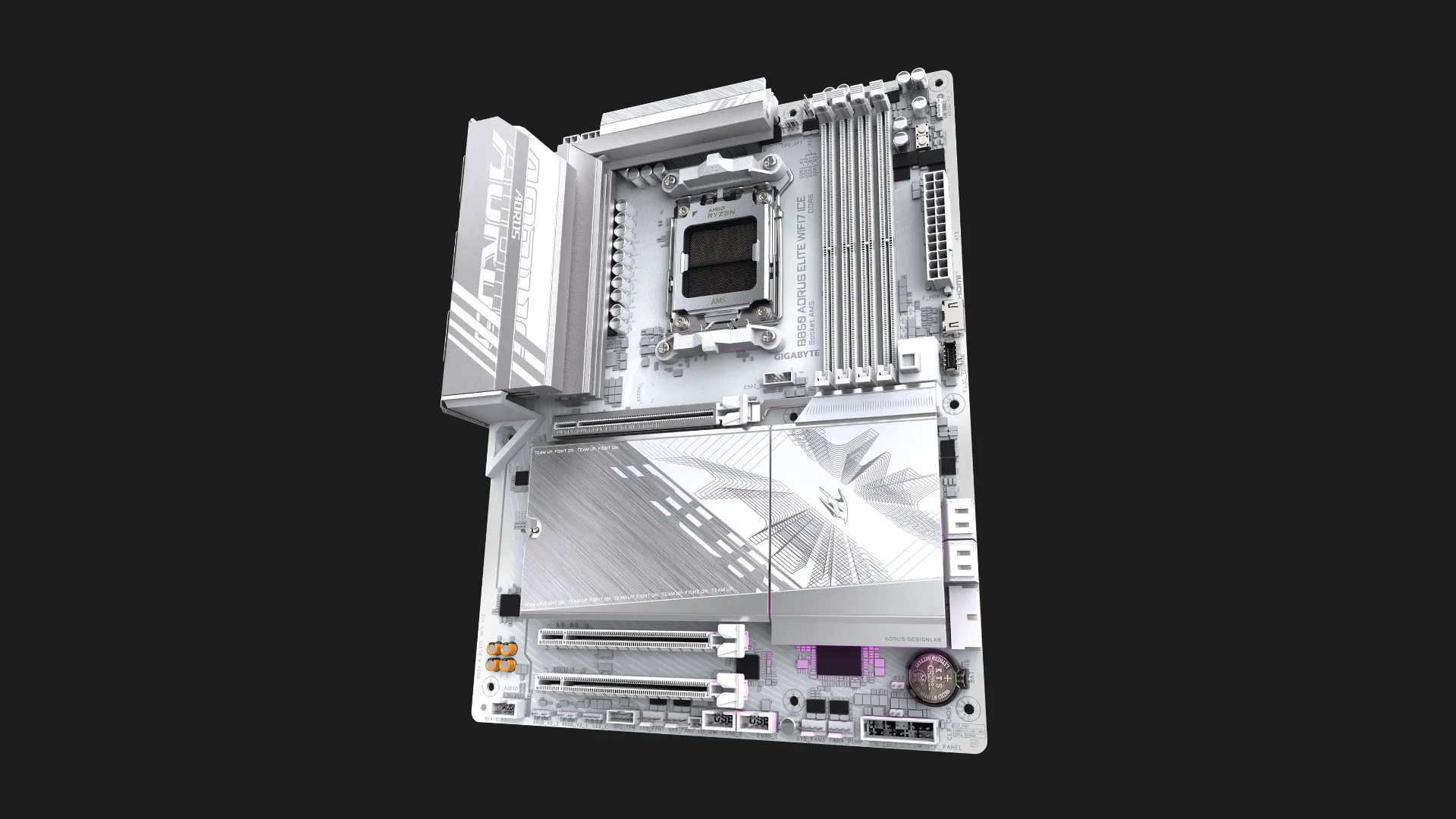 Материнська плата GIGABYTE B850 A ELITE WIFI7 ICE 1.1 (sAM5) (B850 A ELITE WF7 ICE 1.1)