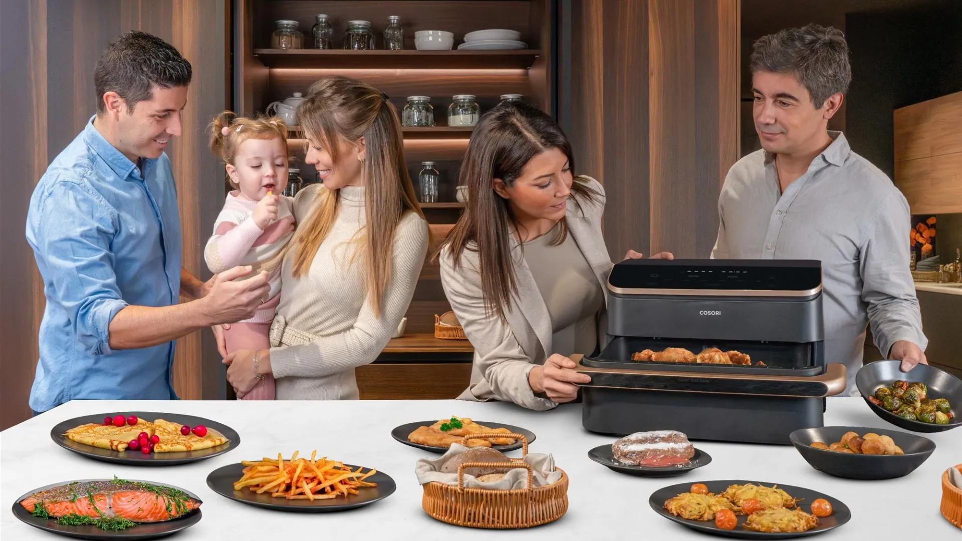 Мультипіч Cosori Dual Blaze Twinfry (Black)