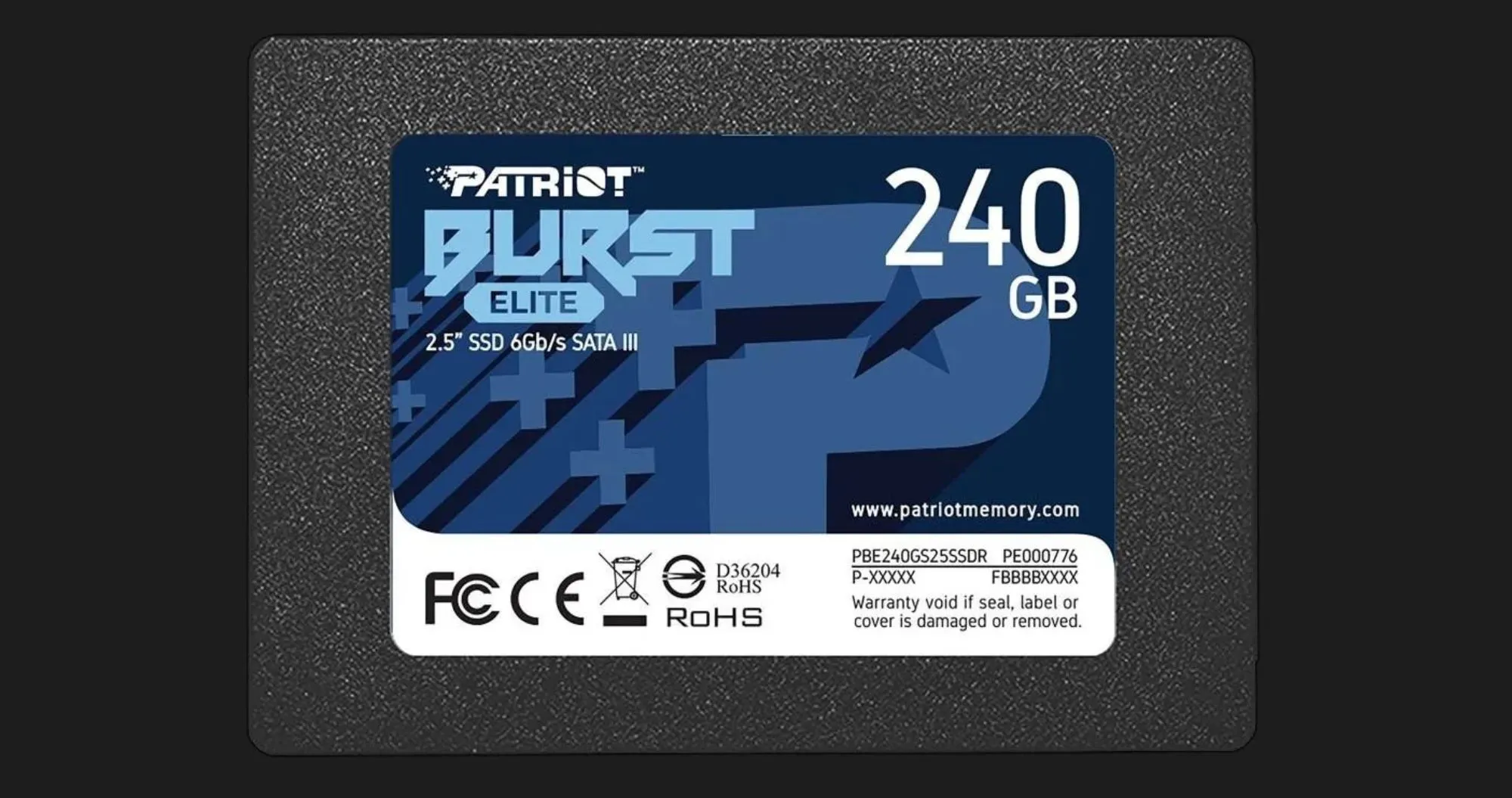 Накопичувач SSD Patriot Burst Elite 240GB SATA (PBE240GS25SSDR)