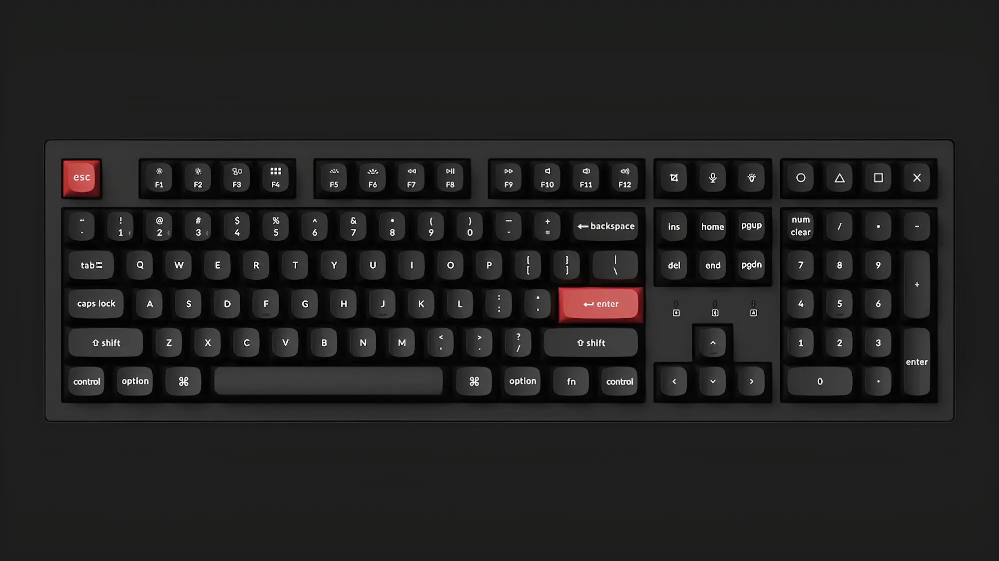 Ігрова клавіатура Keychron K10 Pro 108 Key RGB K Pro Red (Black) (K10P-B1-UA)